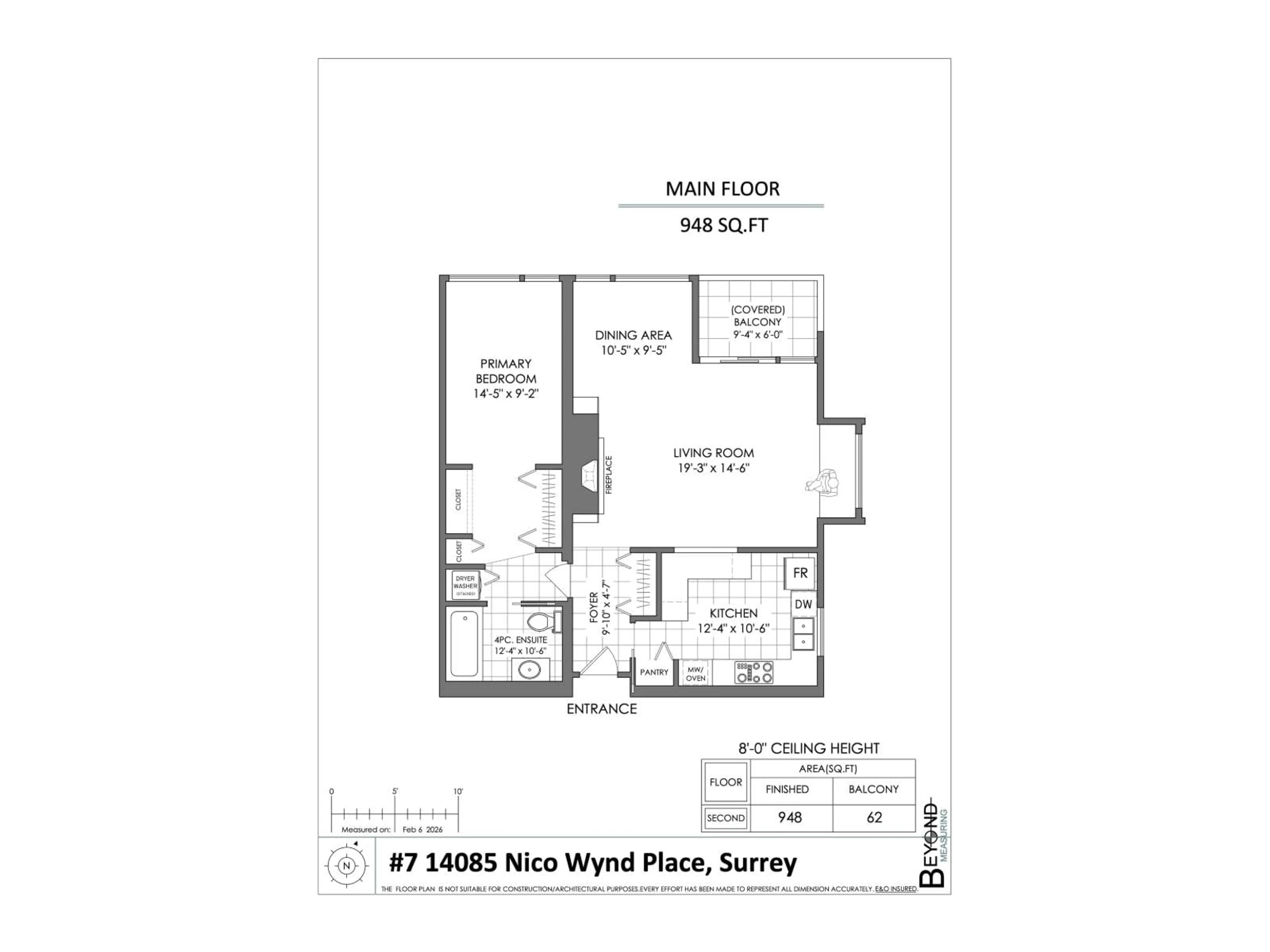 Floor plan for 7 - 14085 NICO WYND PLACE, Surrey British Columbia V4P1J2