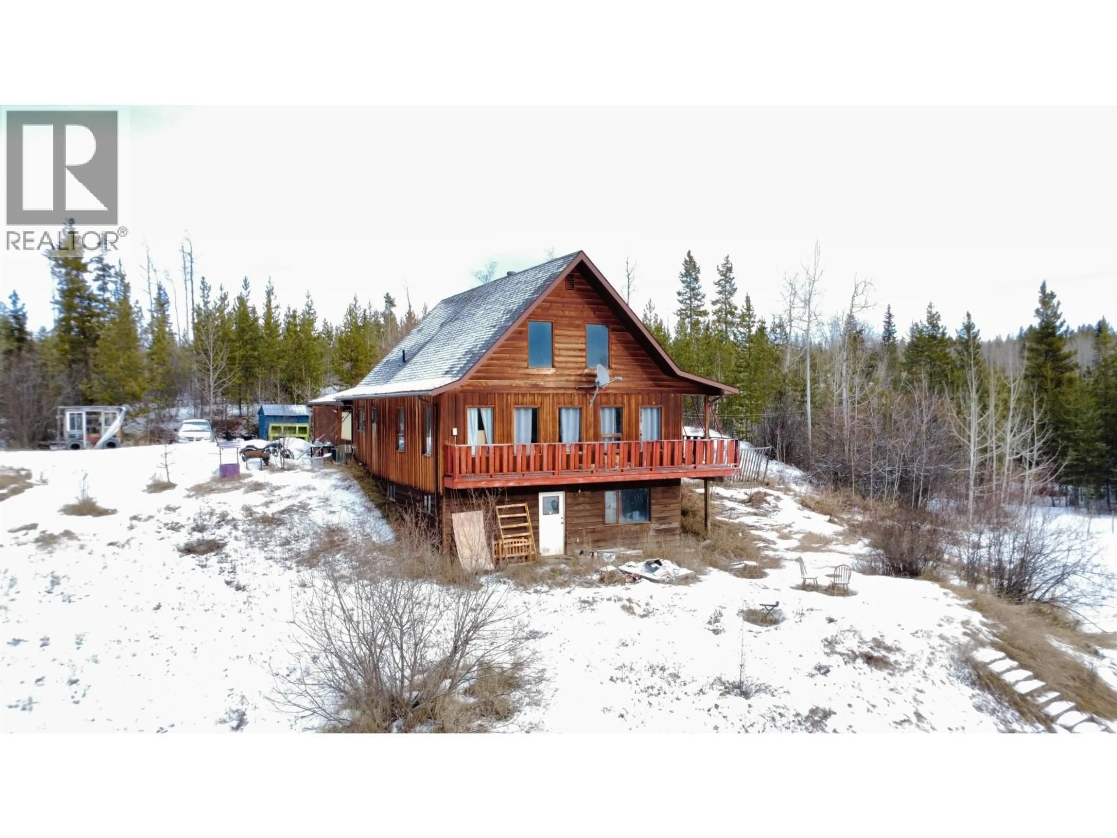 A pic from outside/outdoor area/front of a property/back of a property/a pic from drone, building for 12539 27 HIGHWAY, Vanderhoof British Columbia V0J3A0