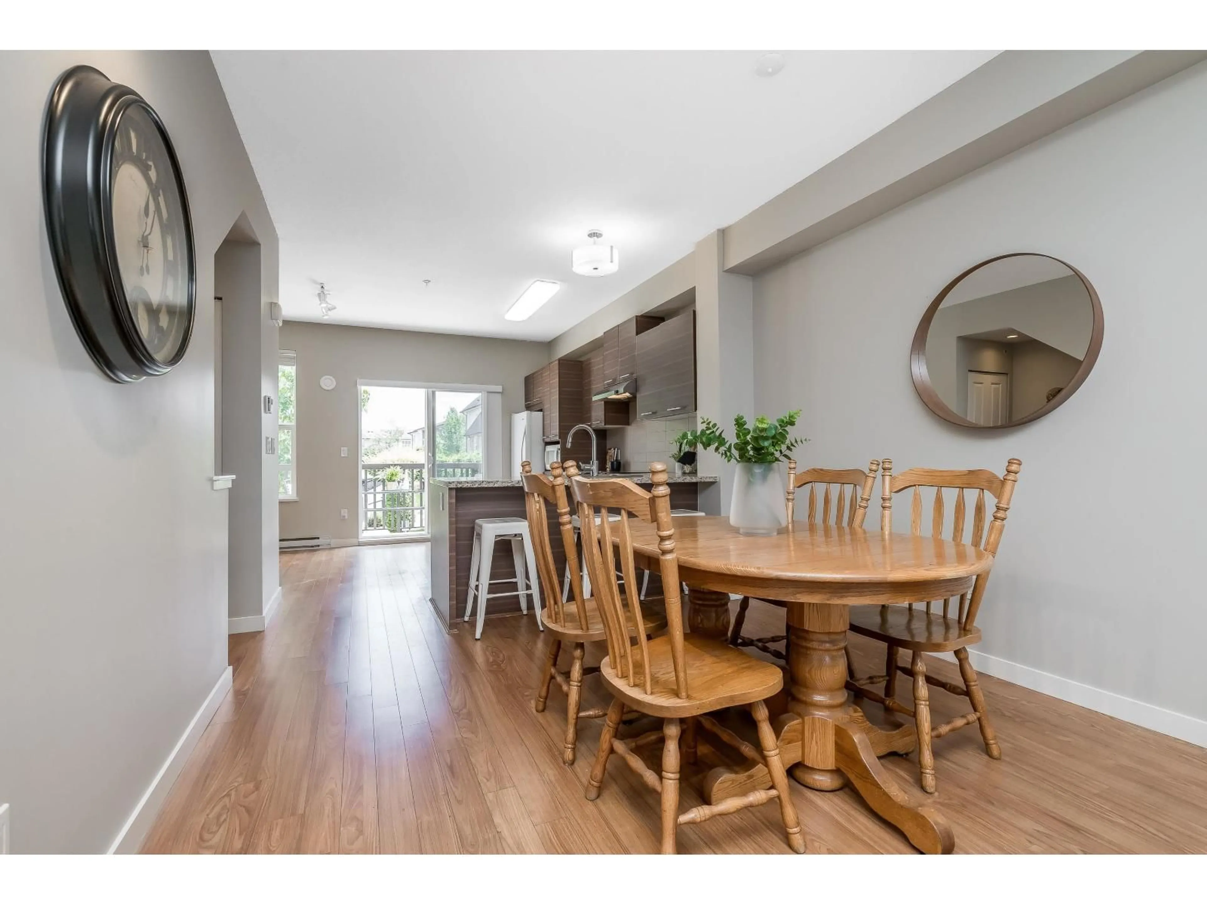 Dining room, wood/laminate floor for 170 - 7938 209 STREET, Langley British Columbia V2Y0K1