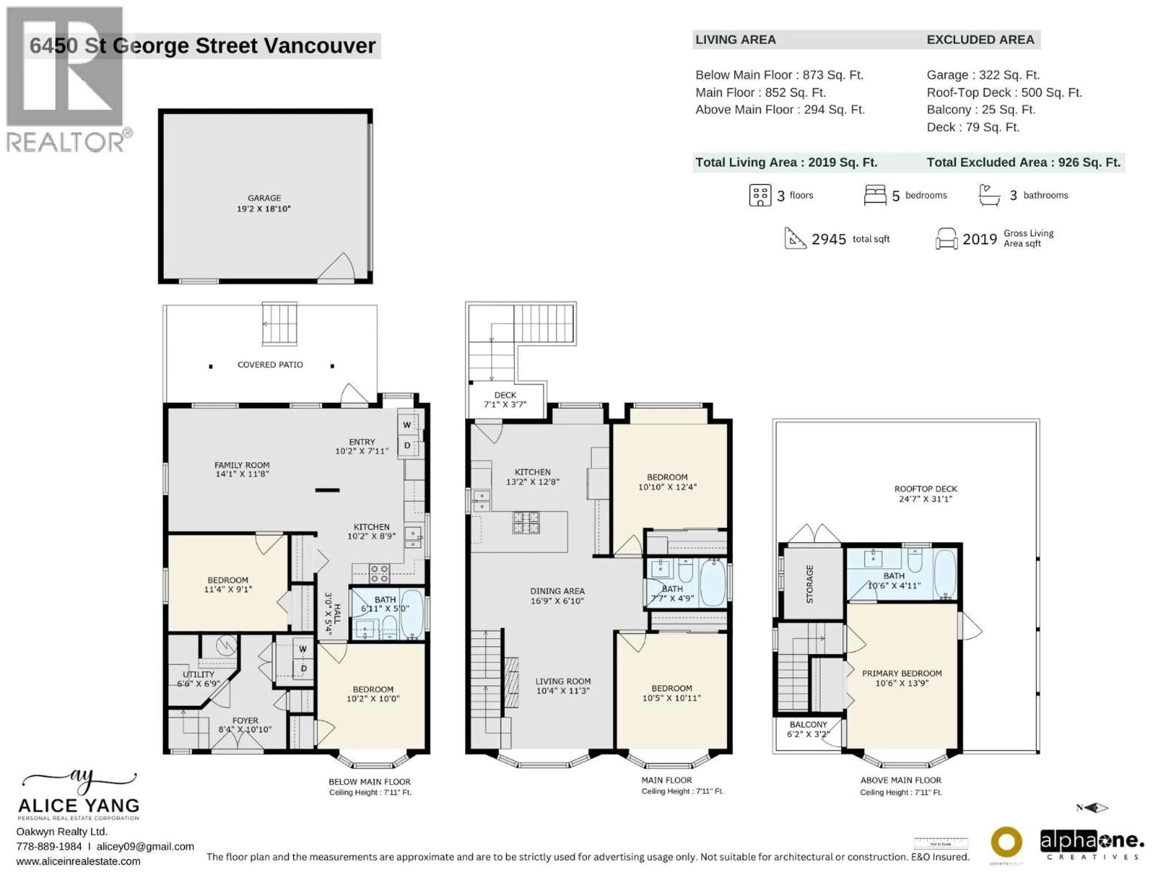 Floor plan for 6450 ST. GEORGE STREET, Vancouver British Columbia V5W2Y6