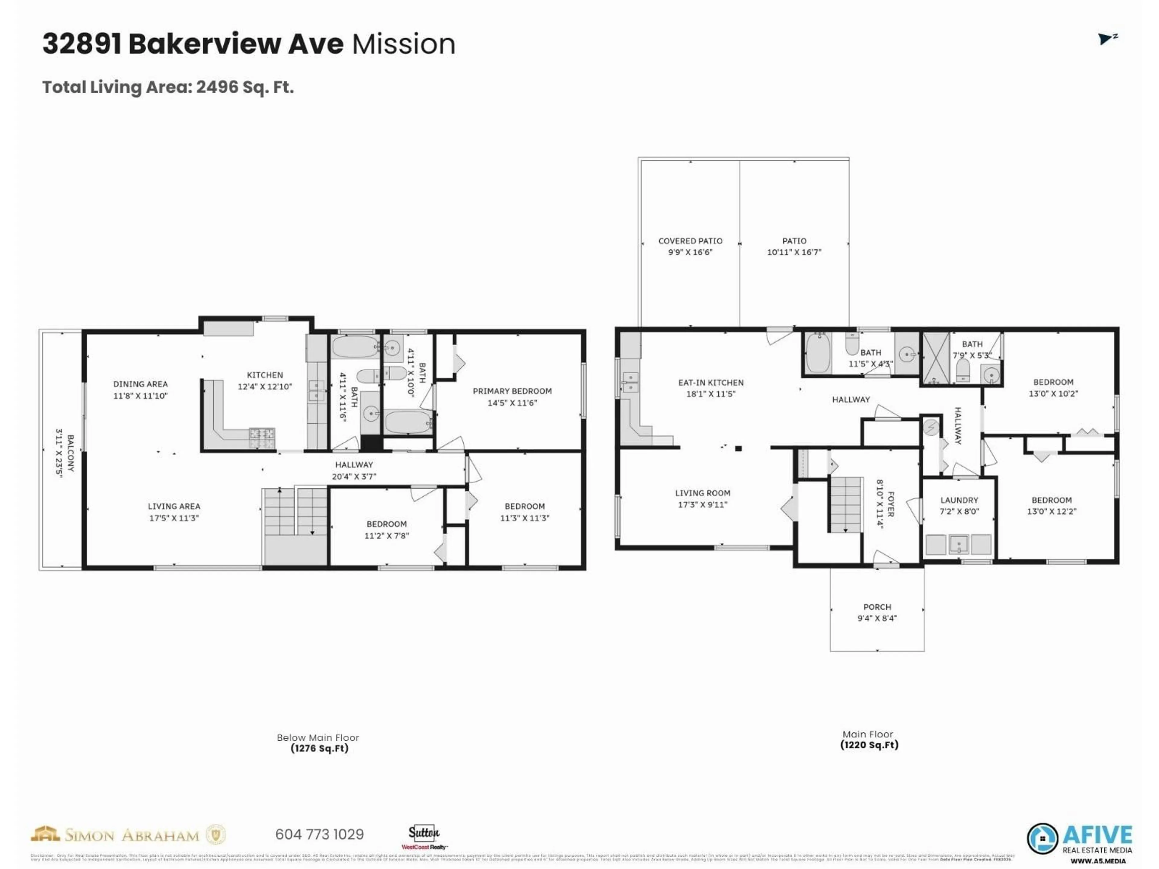 Floor plan for 32891 BAKERVIEW AVENUE, Mission British Columbia V2V2P8