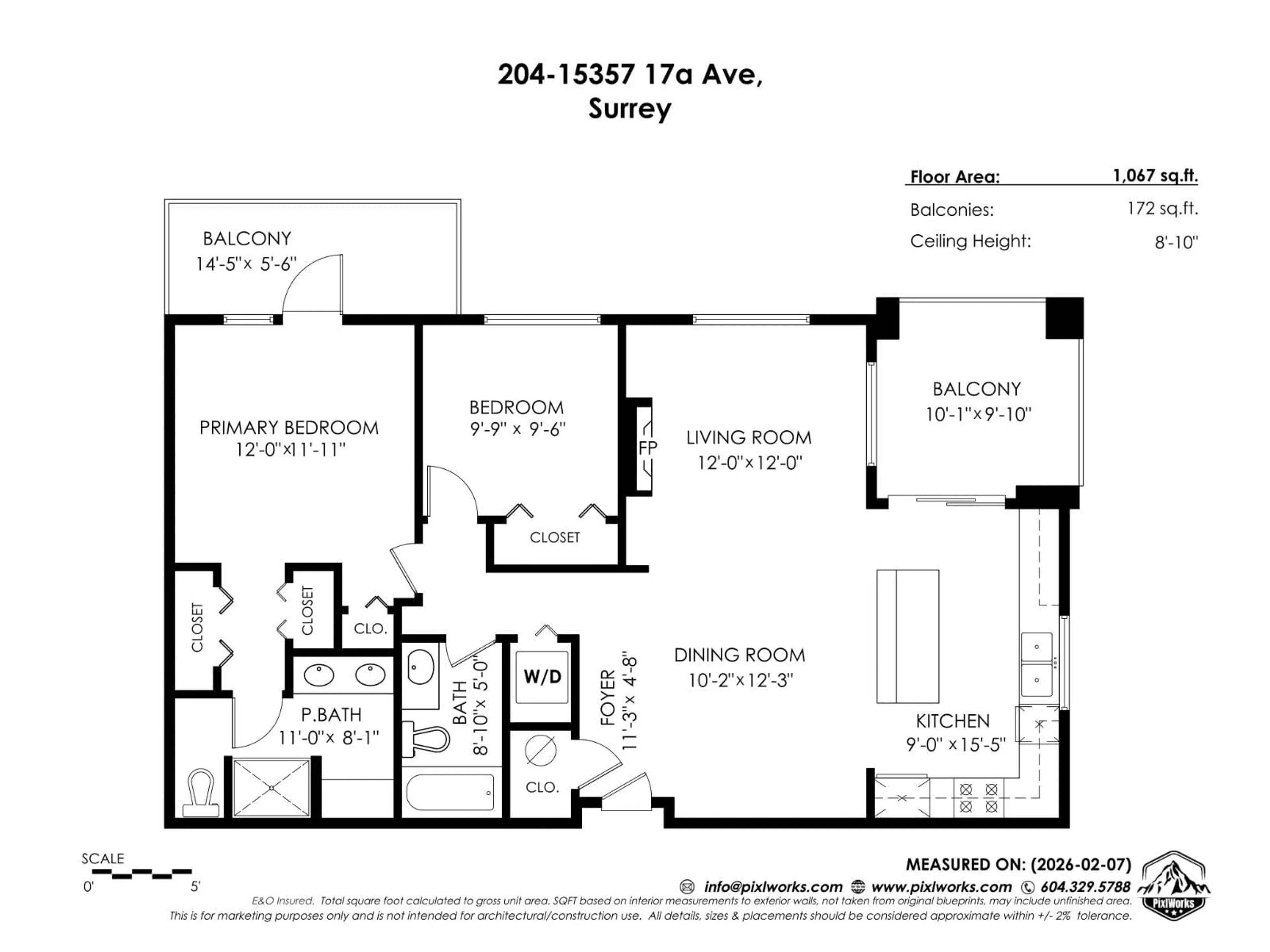 Floor plan for 204 - 15357 17A AVENUE, Surrey British Columbia V4A1V4