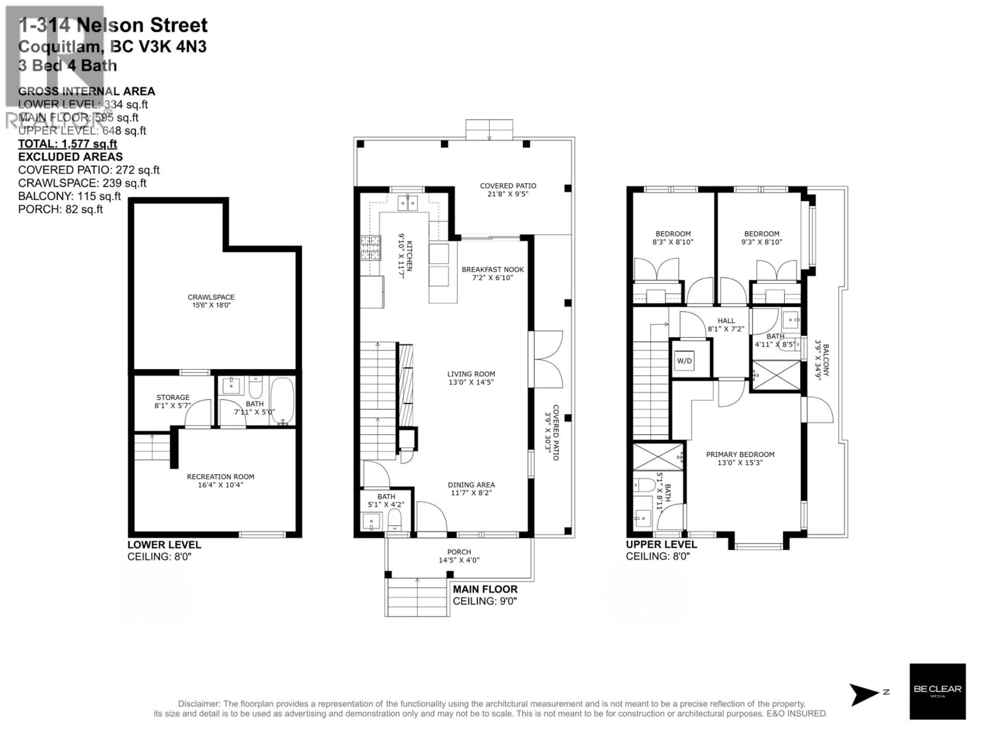 Floor plan for 1 - 314 NELSON STREET, Coquitlam British Columbia V3K4N3