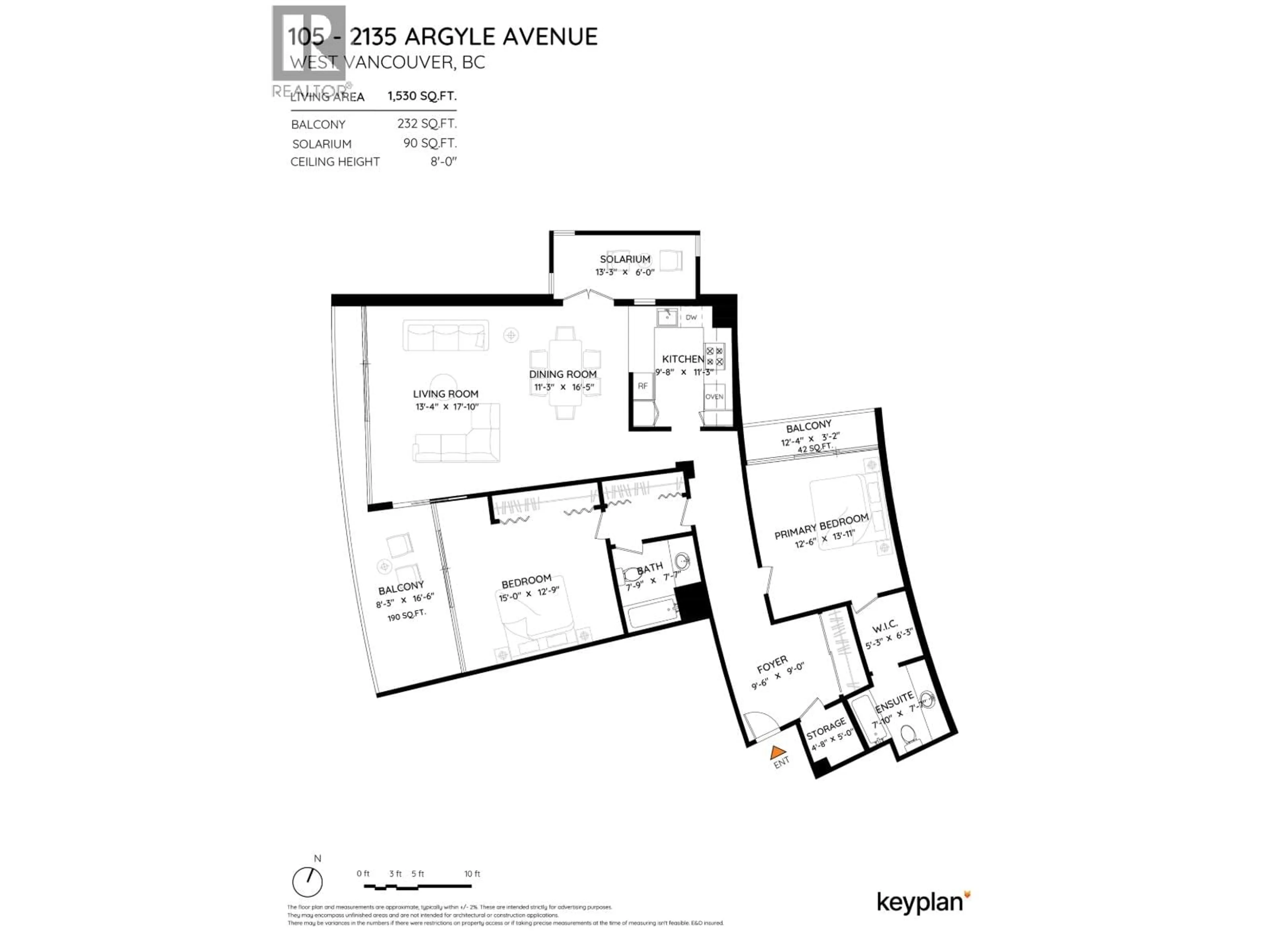 Floor plan for 105 - 2135 ARGYLE AVENUE, West Vancouver British Columbia V7V1A5