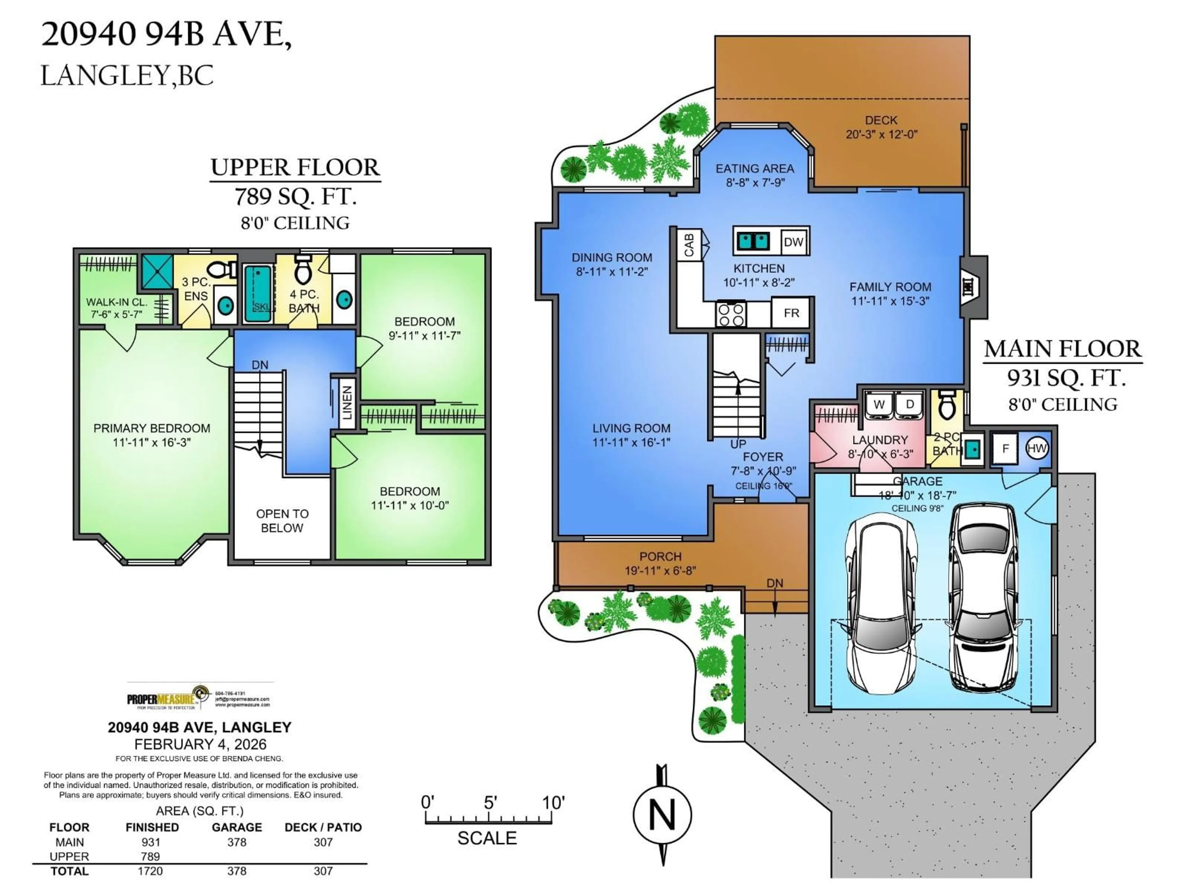 Floor plan for 20940 94B AVENUE, Langley British Columbia V1M2A9