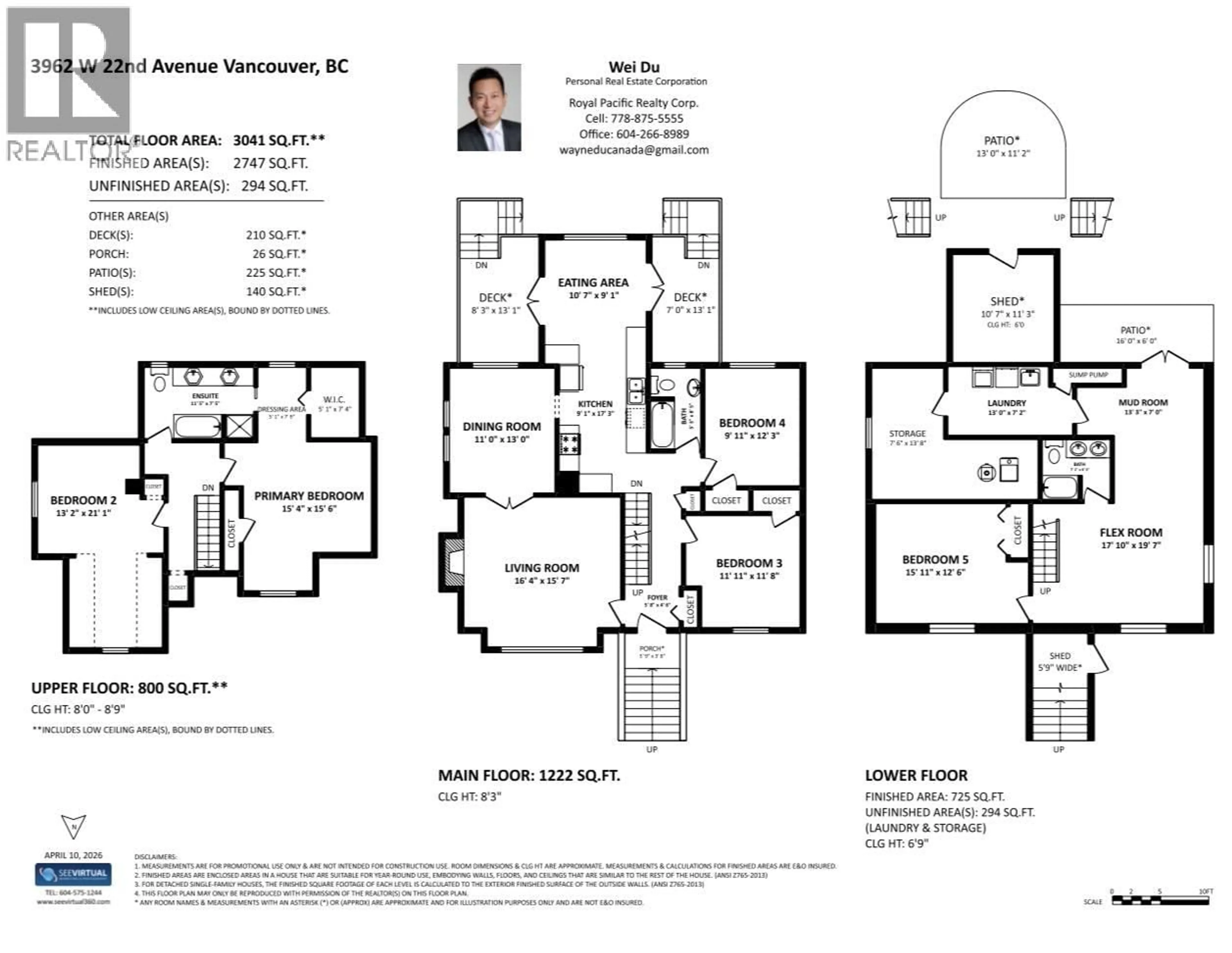 Floor plan for 3962 22ND AVENUE, Vancouver British Columbia V6S1K1