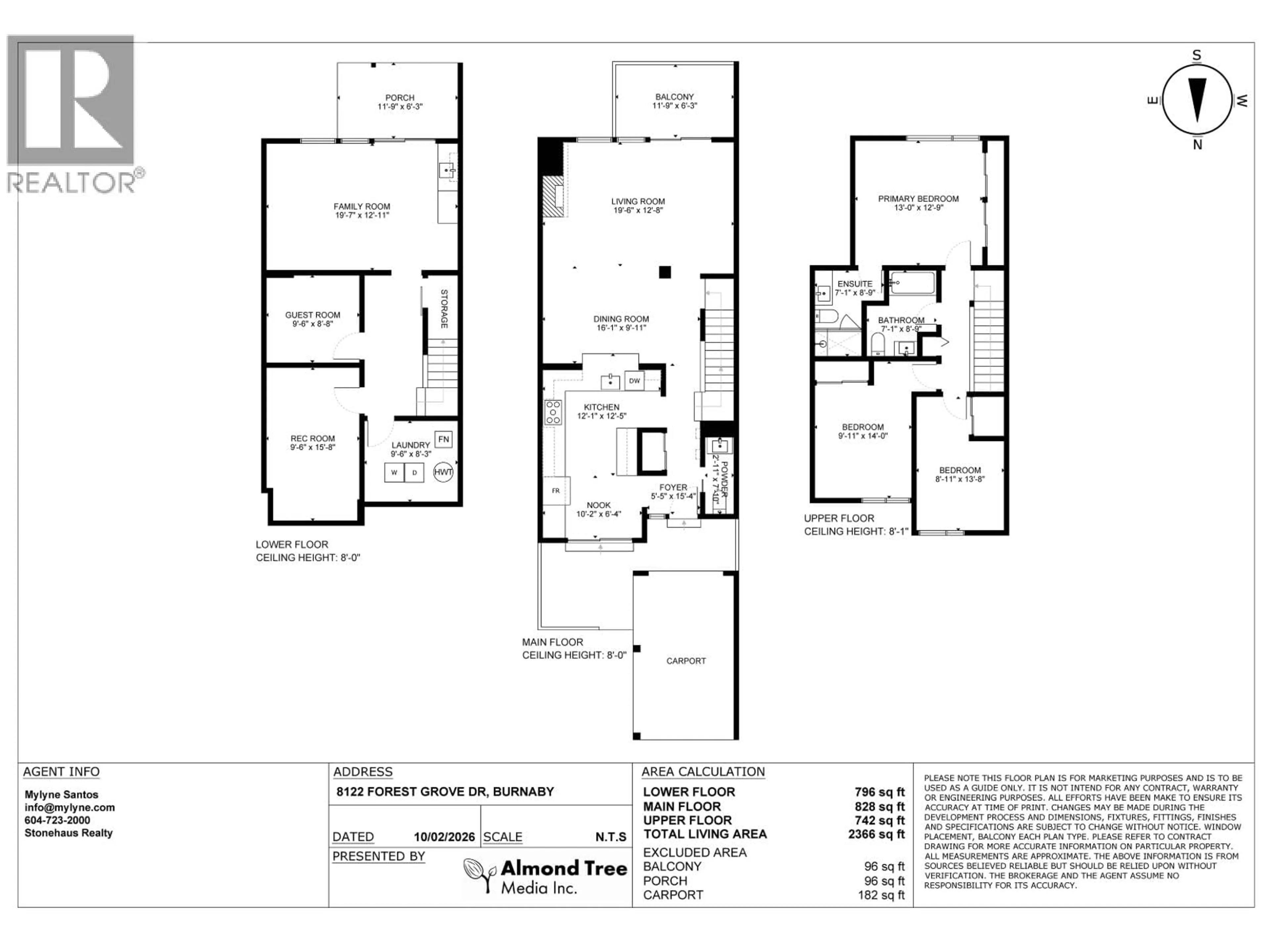 Floor plan for 8122 FOREST GROVE DRIVE, Burnaby British Columbia V5A4G9