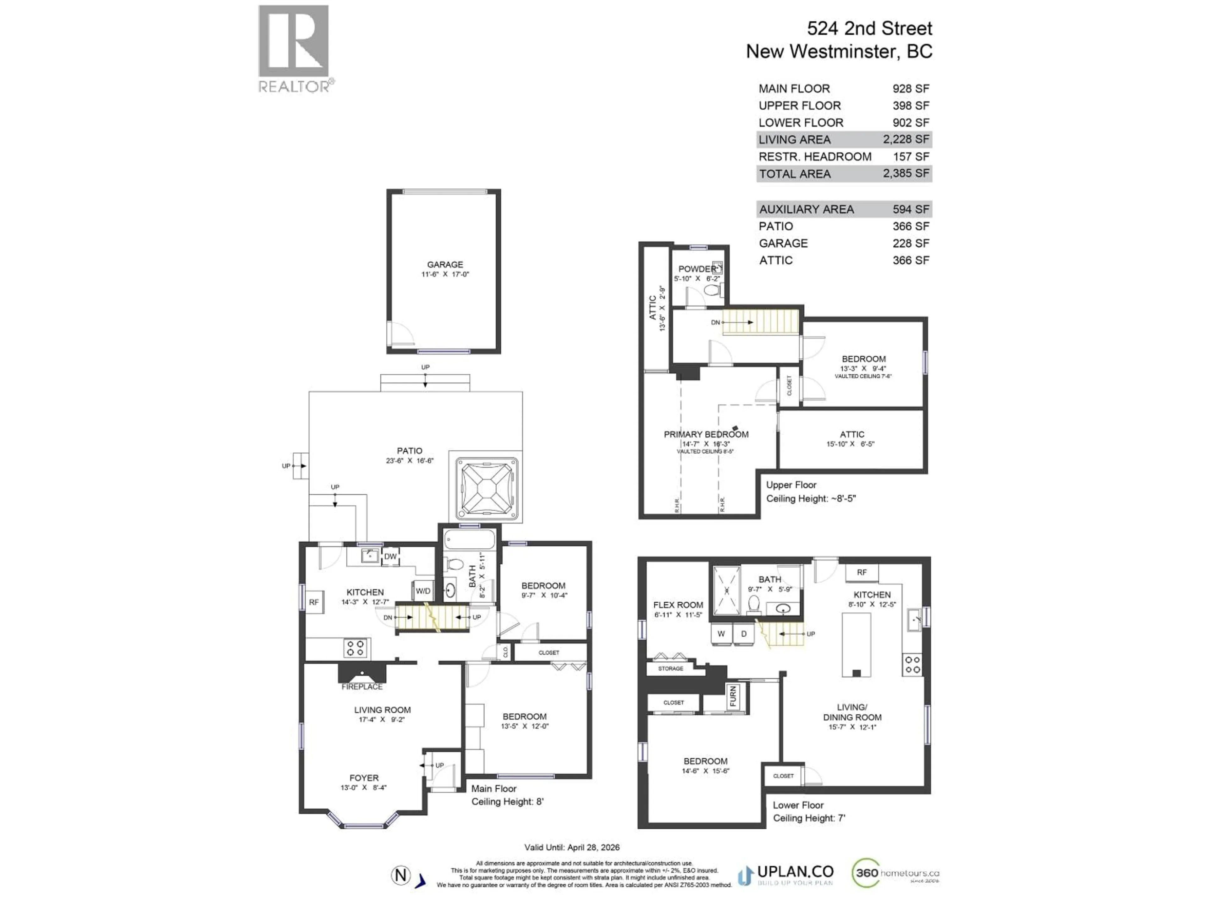 Floor plan for 524 SECOND STREET, New Westminster British Columbia V3L2M3