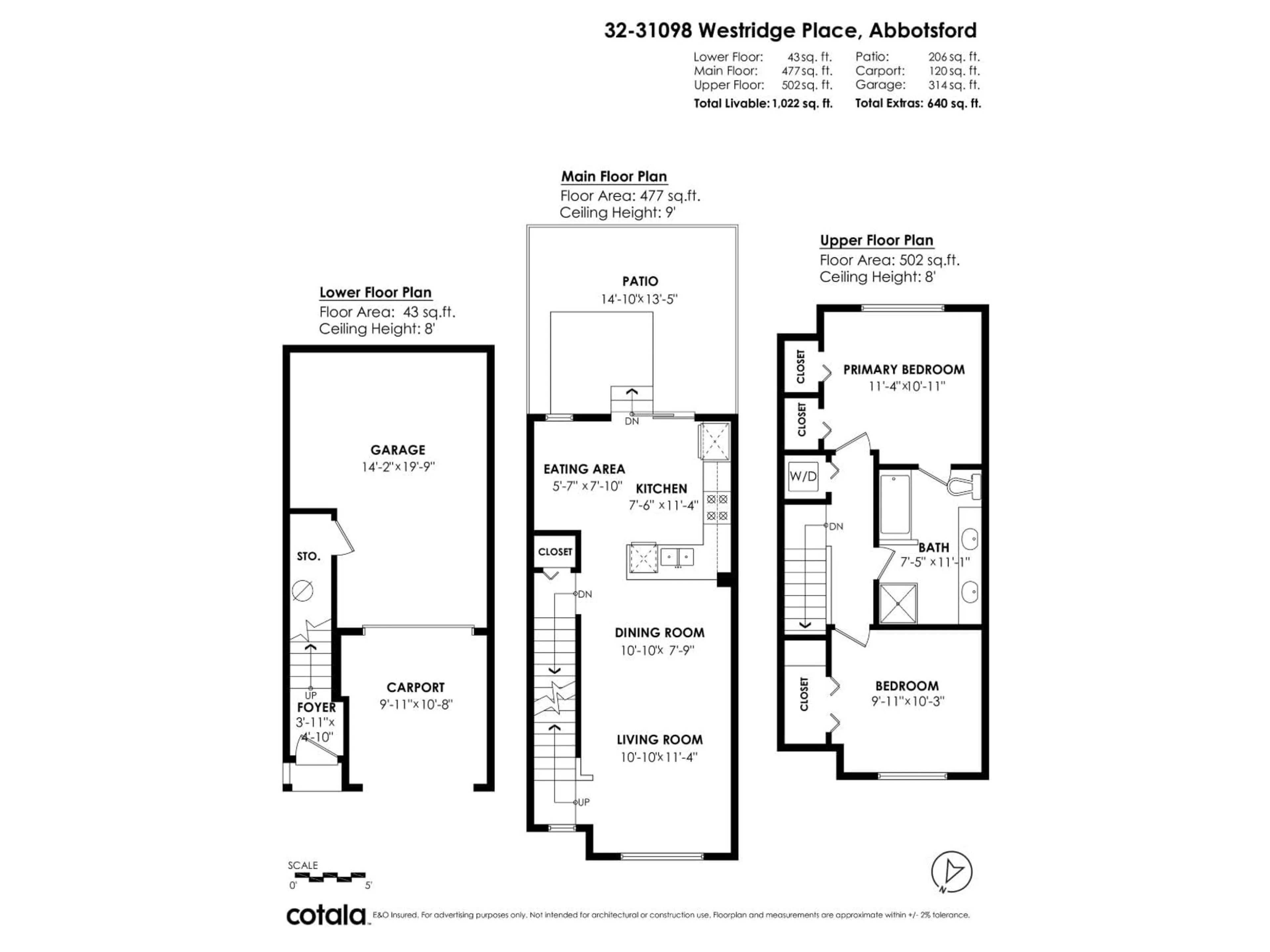 Floor plan for 32 - 31098 WESTRIDGE PLACE, Abbotsford British Columbia V2T0C2