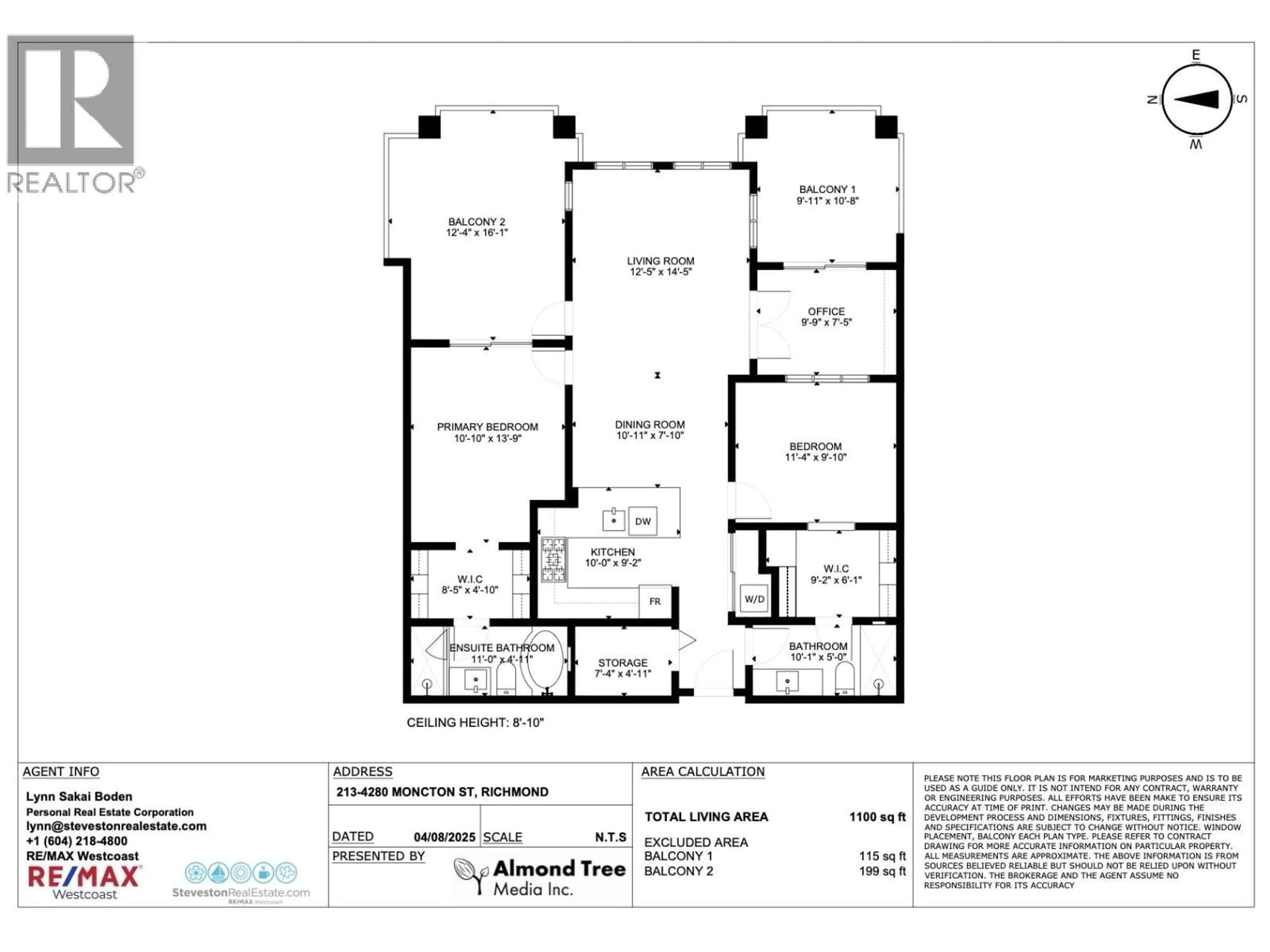 Floor plan for 213 - 4280 MONCTON STREET, Richmond British Columbia V7E6T4