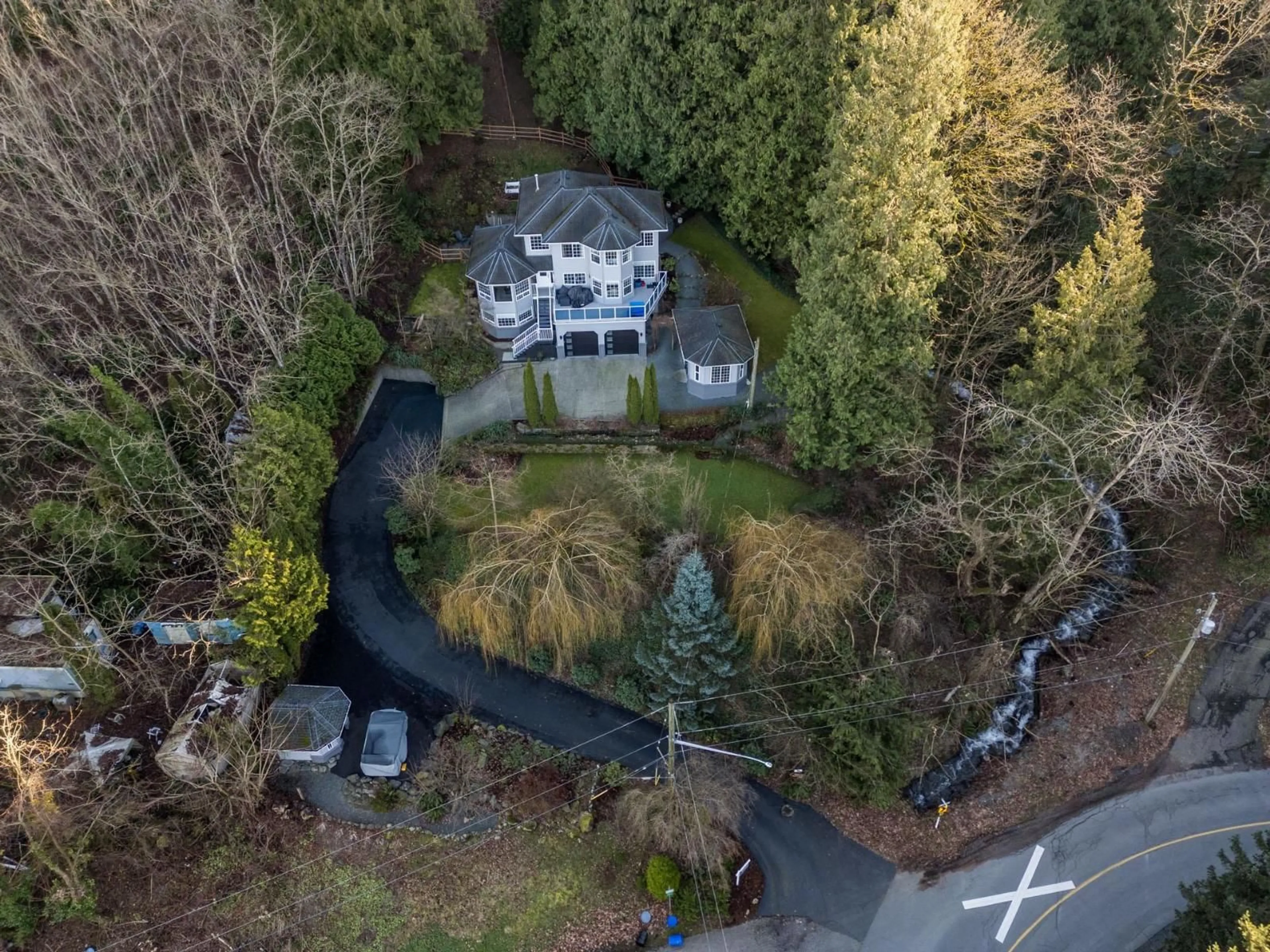 A pic from outside/outdoor area/front of a property/back of a property/a pic from drone, street for 42602 MAJUBA HILL ROAD, Yarrow British Columbia V2R5H3