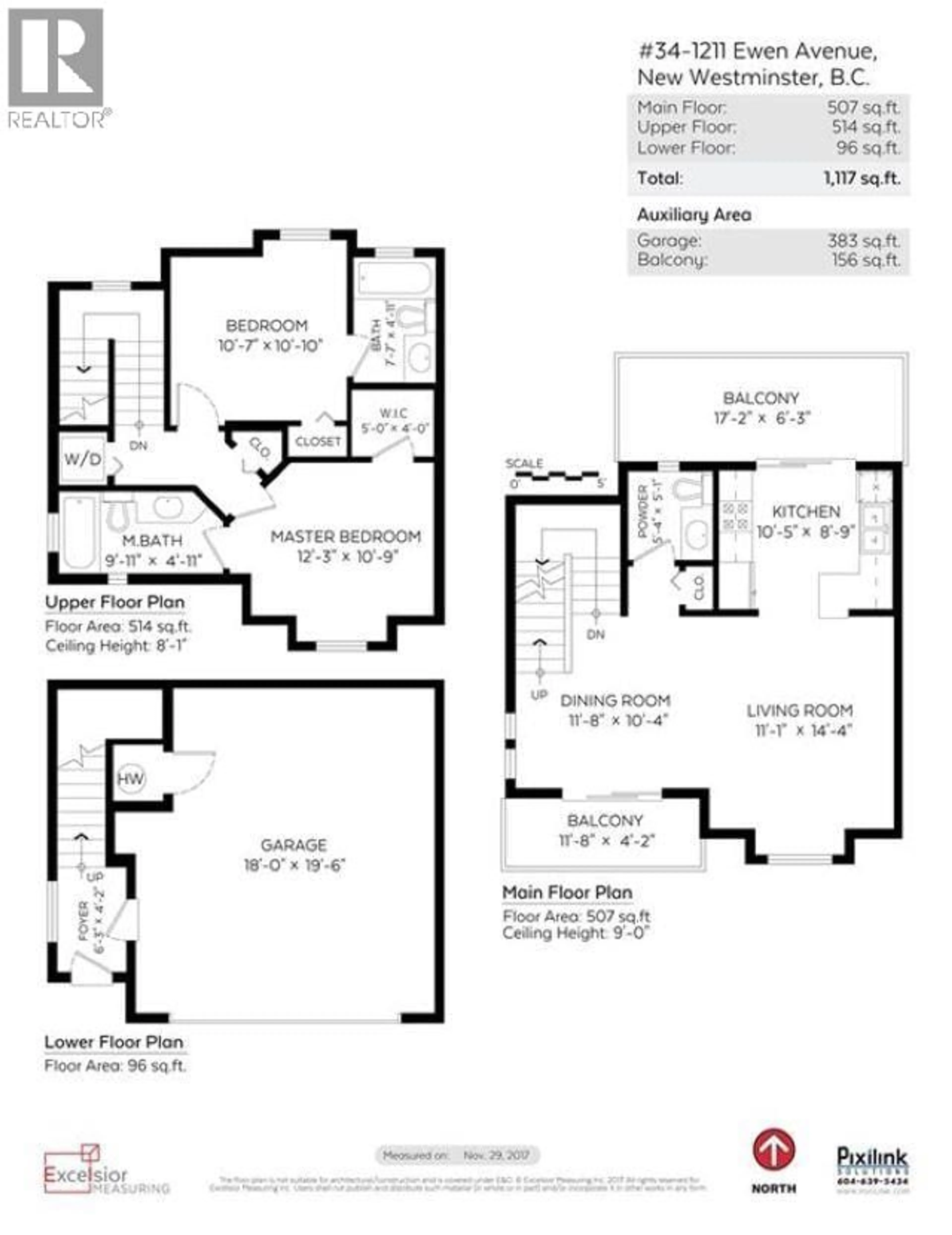 Floor plan for 34 - 1211 EWEN AVENUE, New Westminster British Columbia V3M5E5