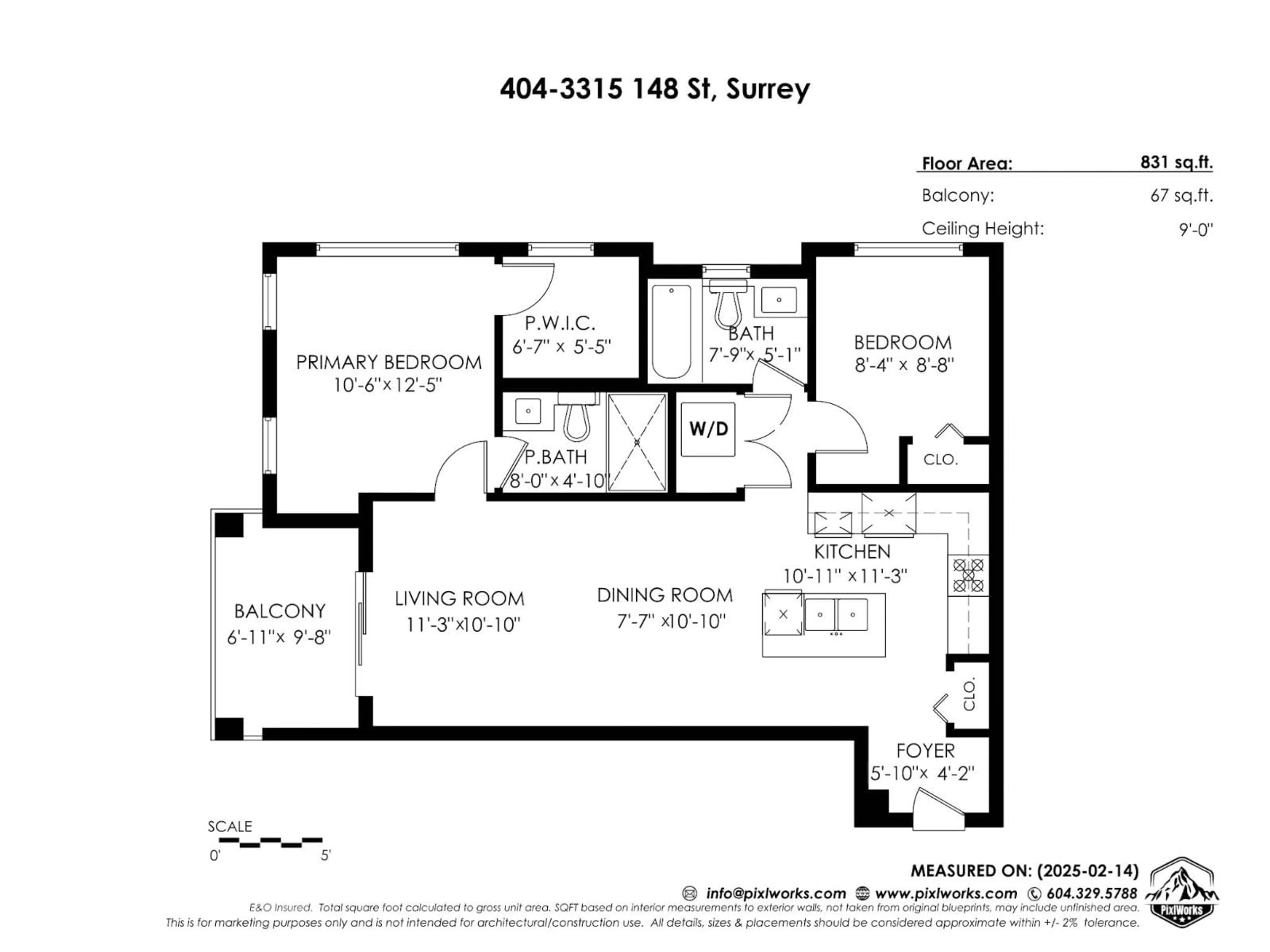 Floor plan for 404 - 3315 148 STREET, Surrey British Columbia V4P0H5