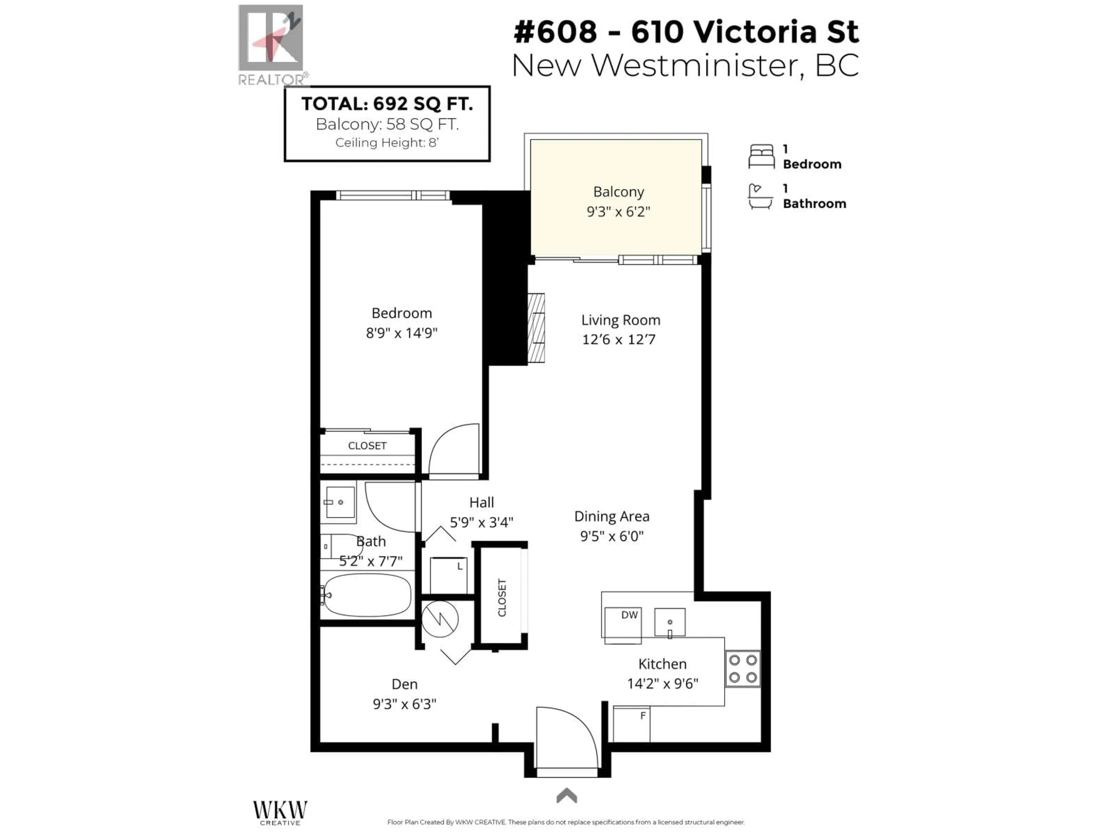 Floor plan for 608 - 610 VICTORIA STREET, New Westminster British Columbia V3M0A5