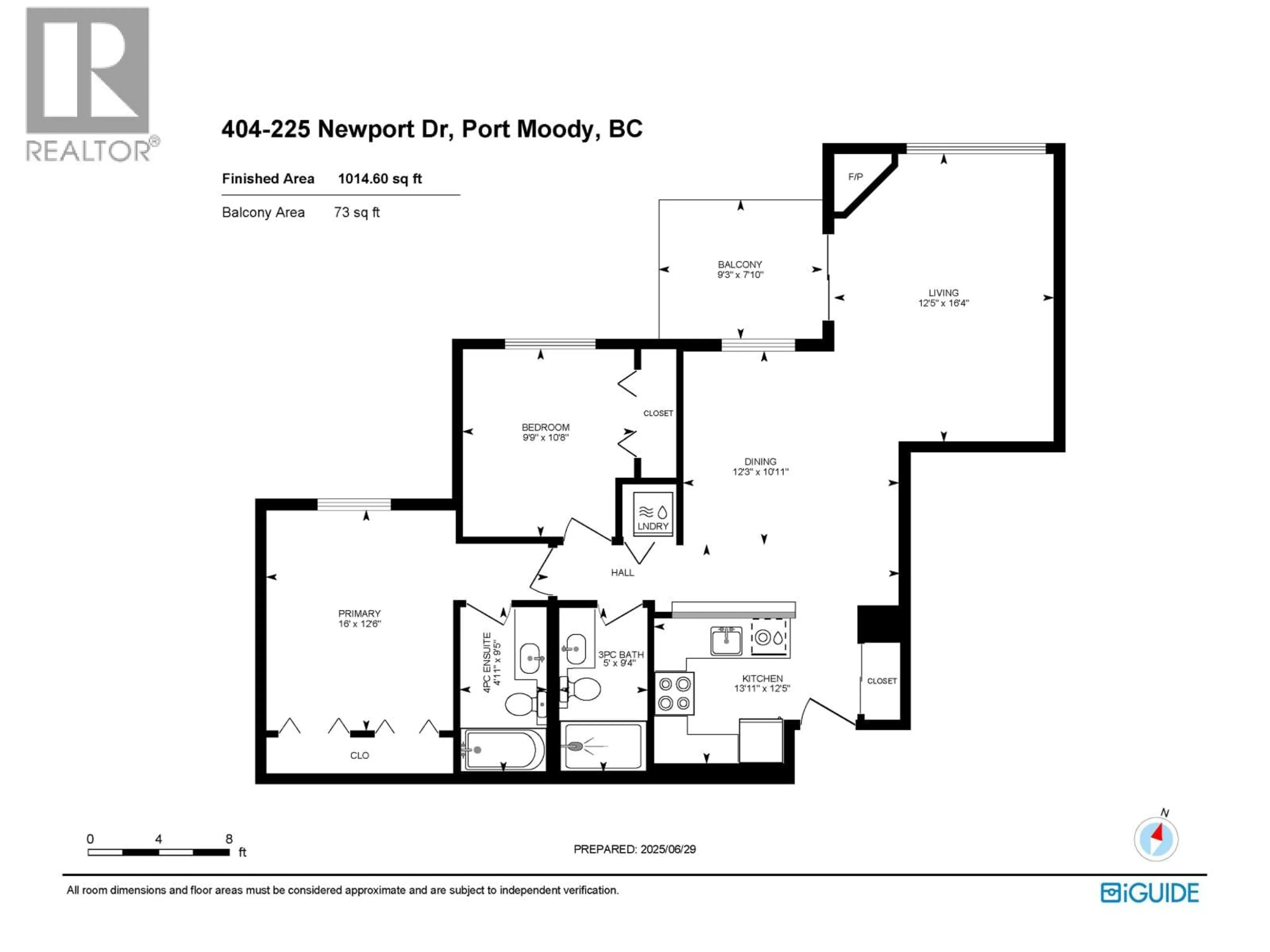 Floor plan for 404 - 225 NEWPORT DRIVE, Port Moody British Columbia V3H5H1