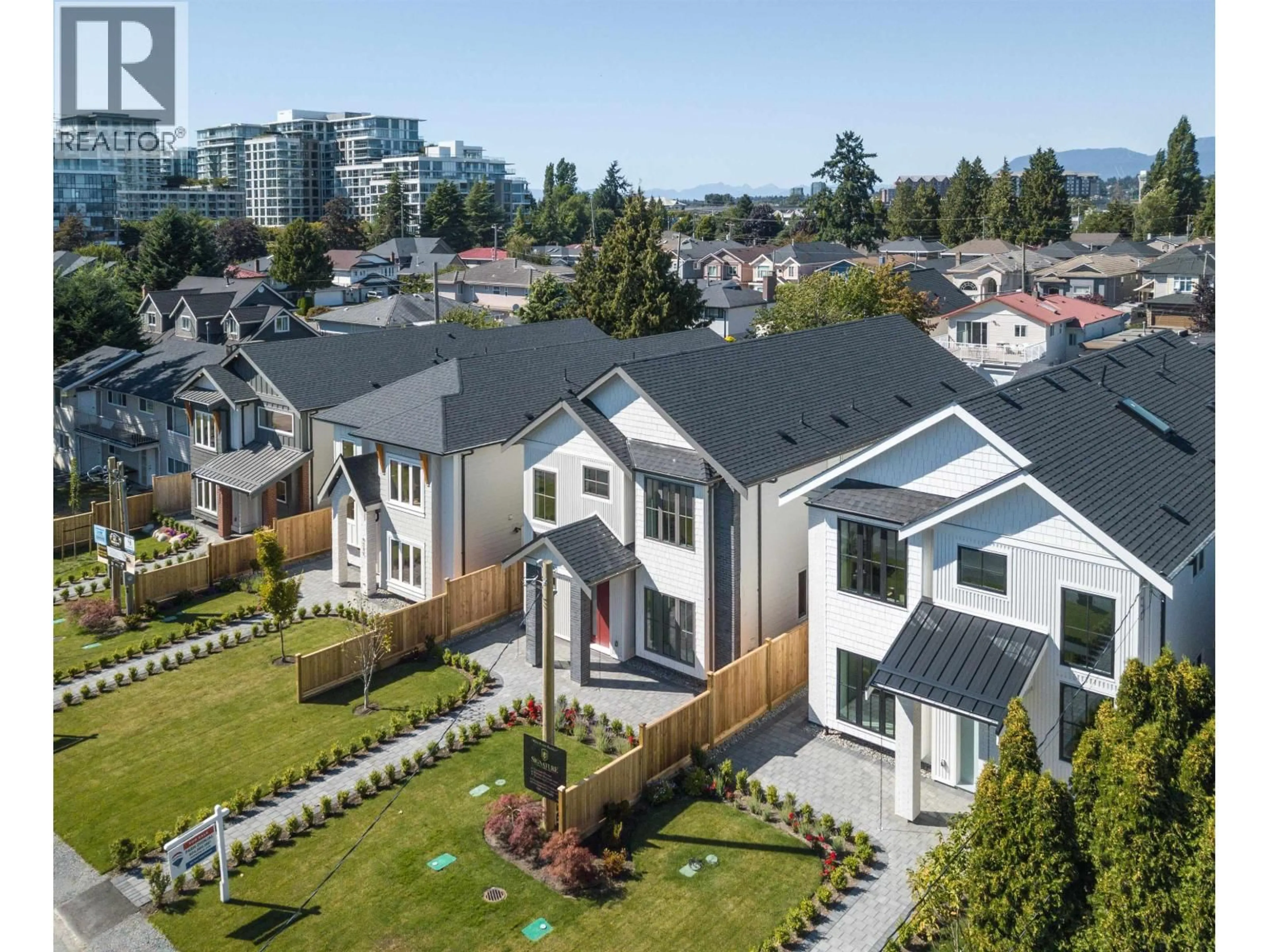 A pic from outside/outdoor area/front of a property/back of a property/a pic from drone, mountain view for 9251 KILBY STREET, Richmond British Columbia V6X1P2