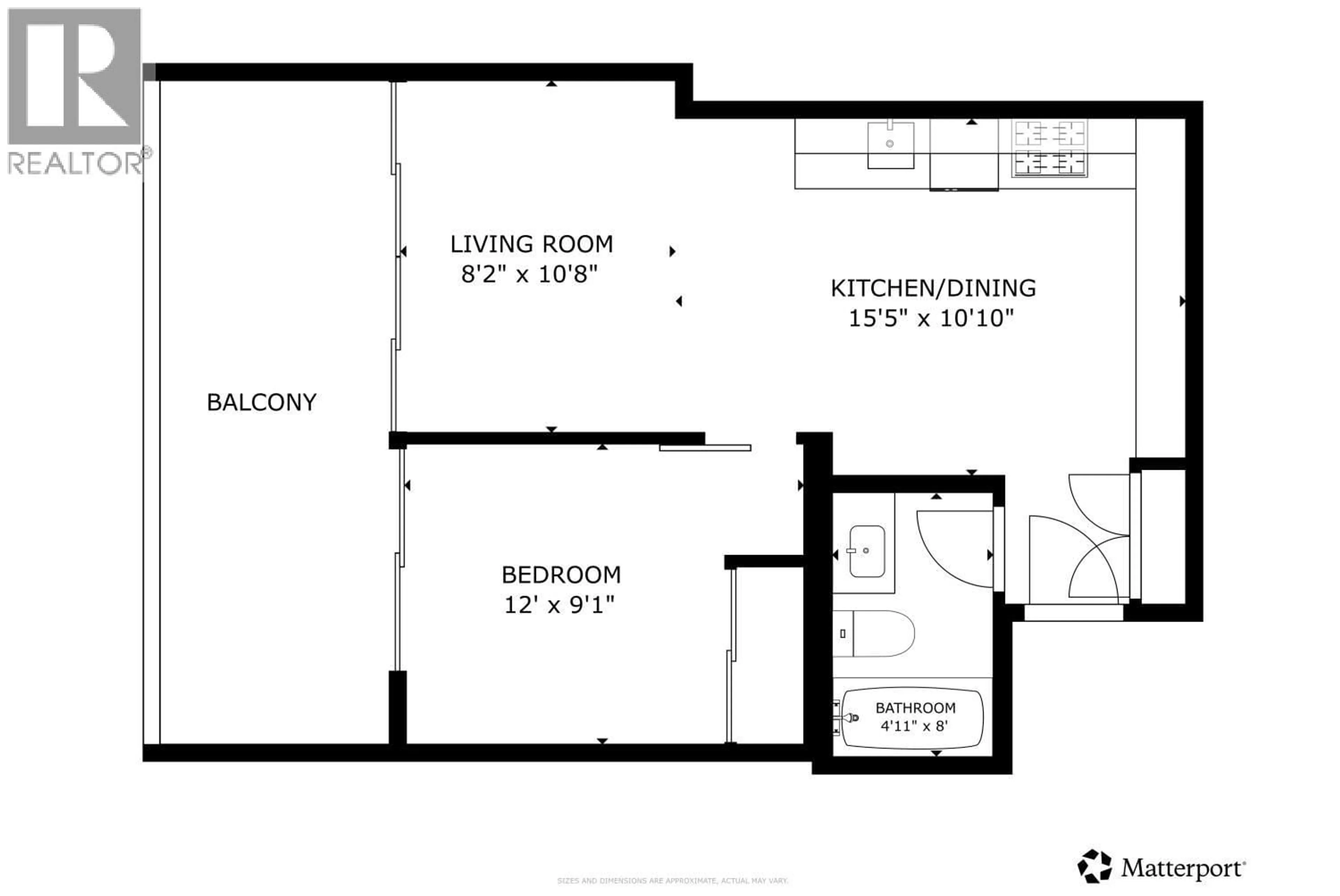 Floor plan for 1512 - 4730 LOUGHEED HIGHWAY, Burnaby British Columbia V5C0M9