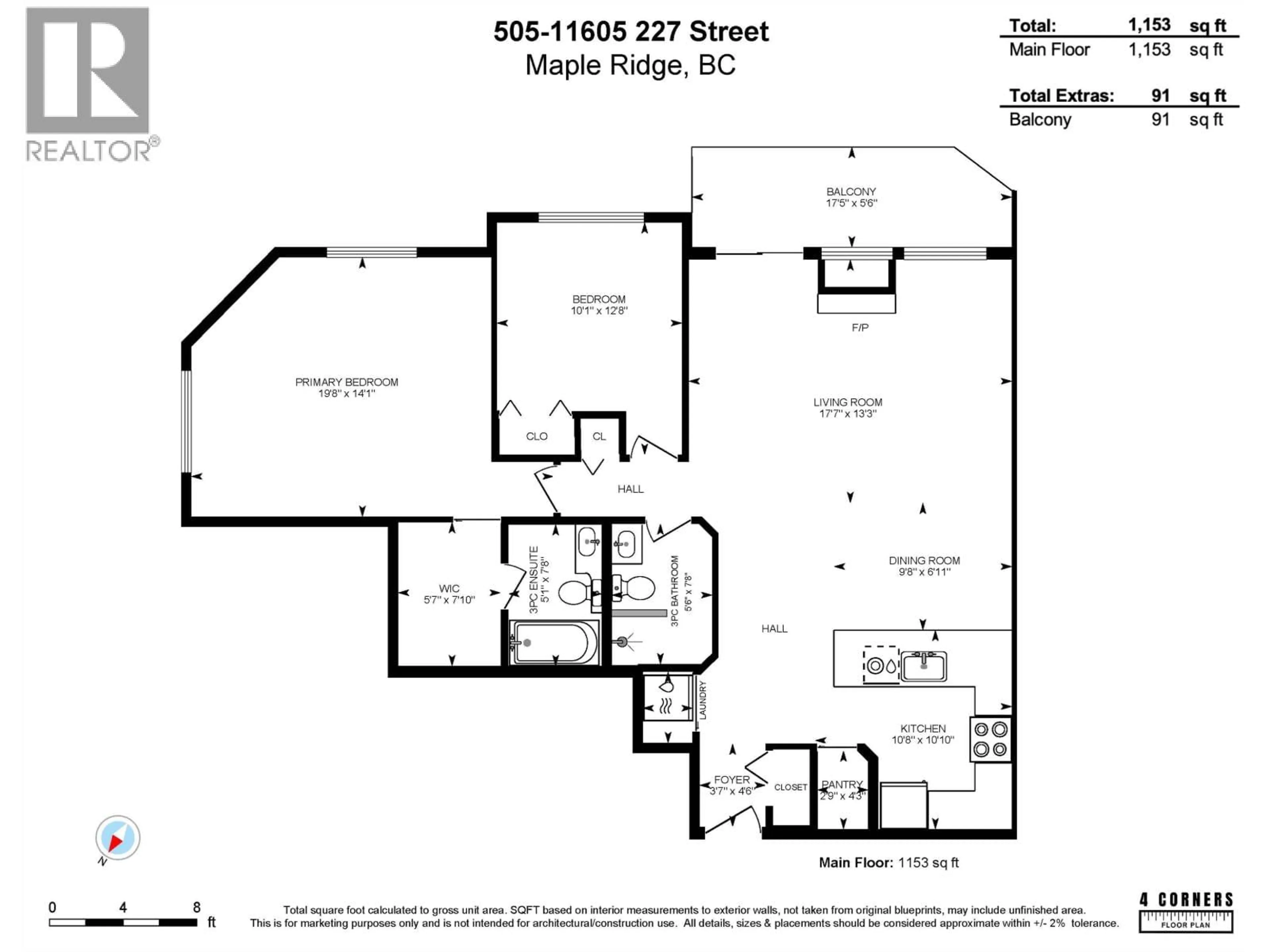 Floor plan for 505 - 11605 227 STREET, Maple Ridge British Columbia V2X2L6