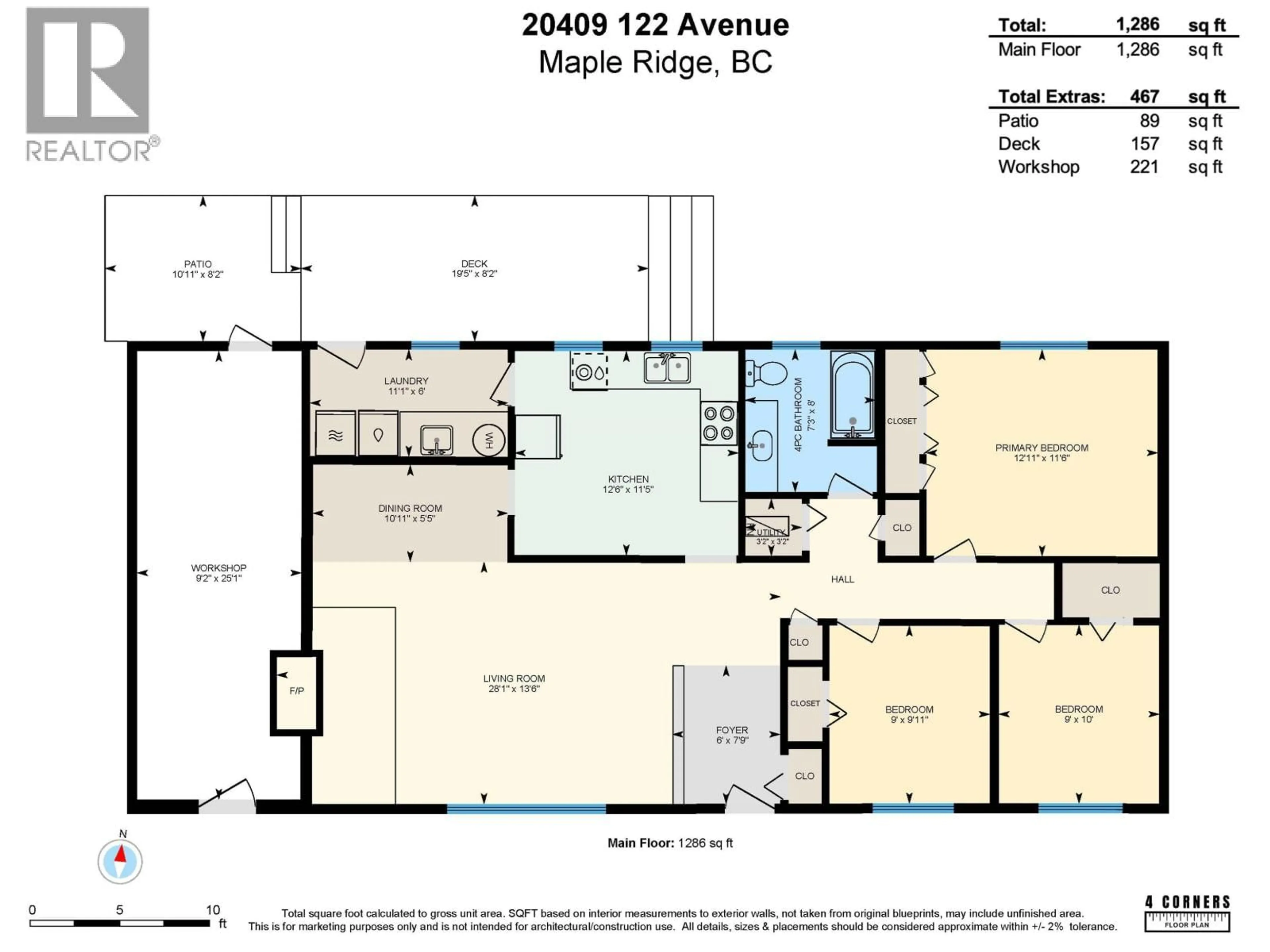 Floor plan for 20409 122 AVENUE, Maple Ridge British Columbia V2X3W2