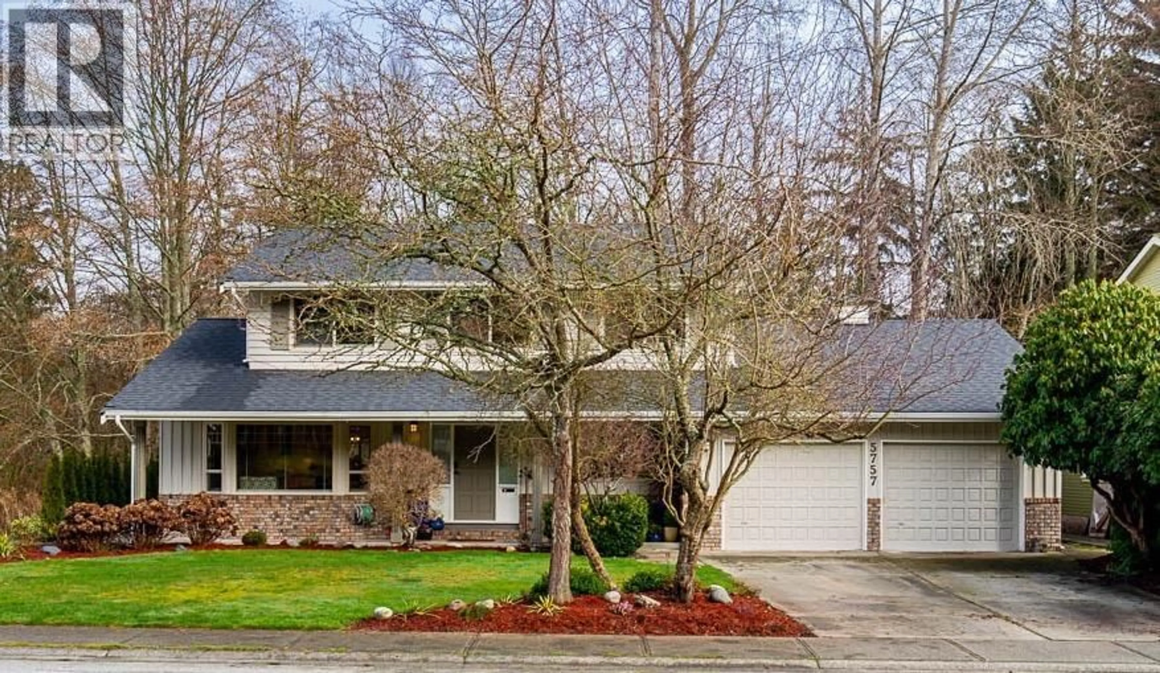 Home with vinyl exterior material, street for 5757 TIMBERVALLEY ROAD, Delta British Columbia V4L2H8