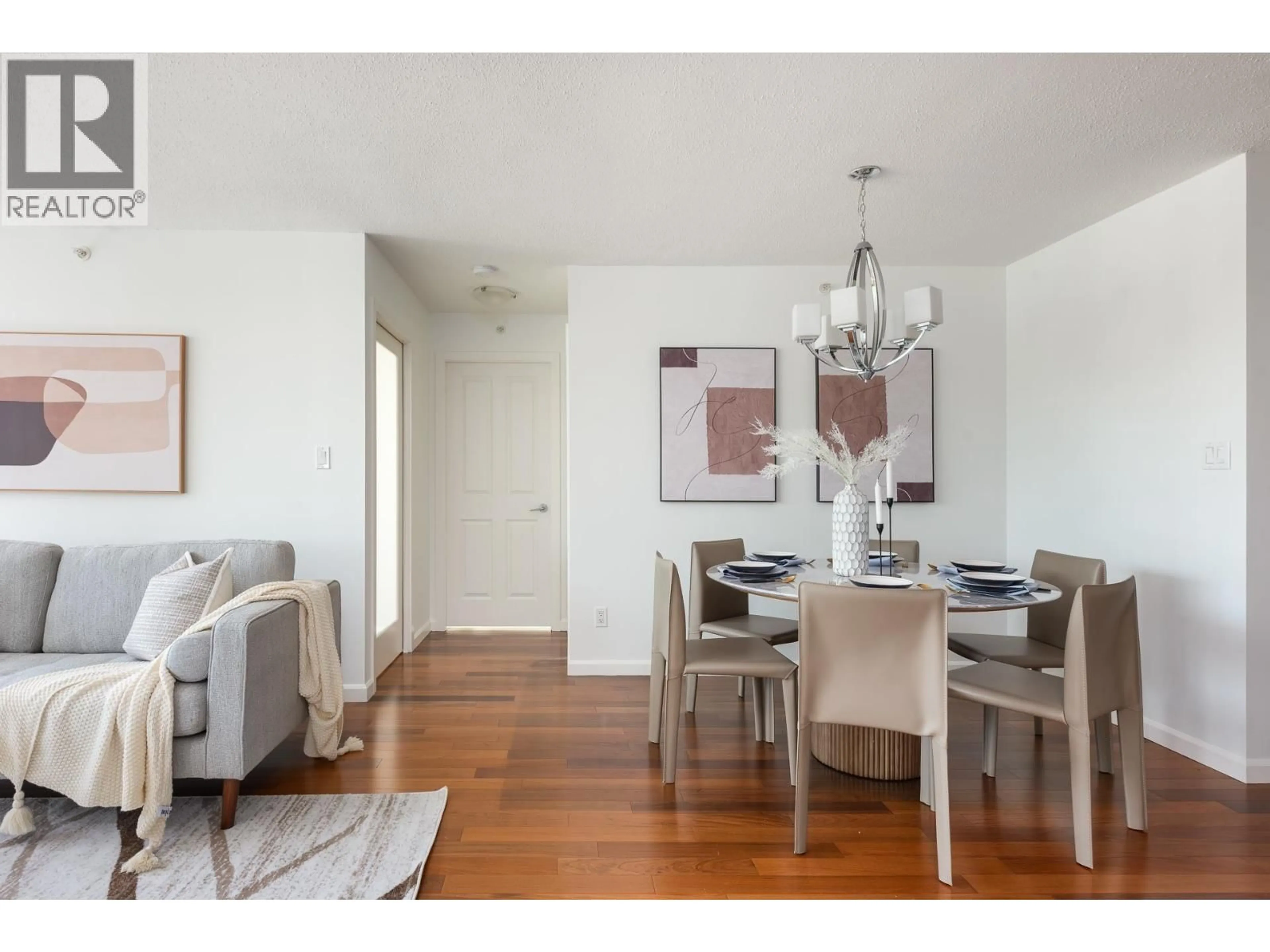 Dining room, wood/laminate floor for 202 - 615 HAMILTON STREET, New Westminster British Columbia V3M7A7
