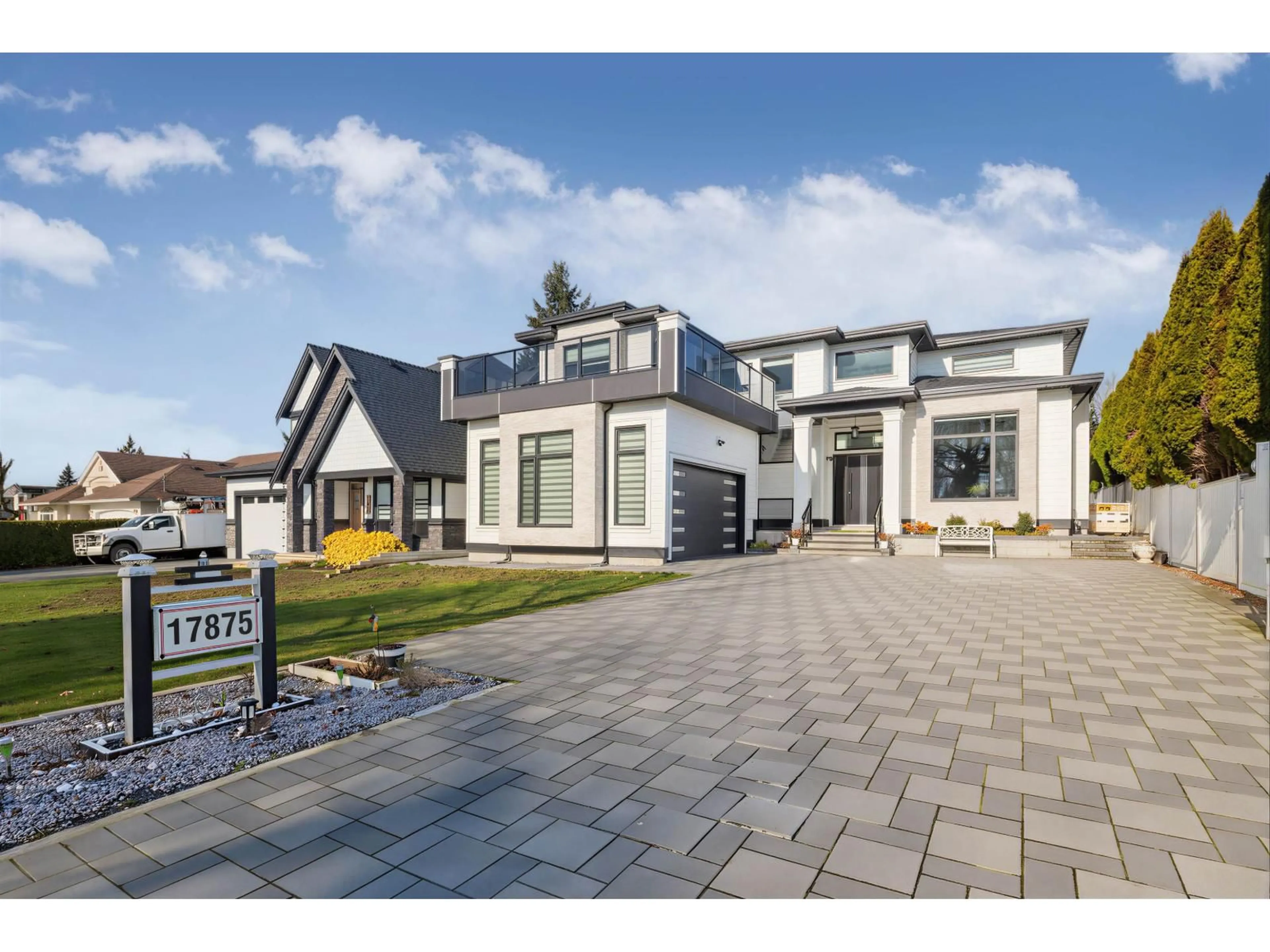 Home with vinyl exterior material, street for 17875 59A AVENUE, Surrey British Columbia V3S1R2