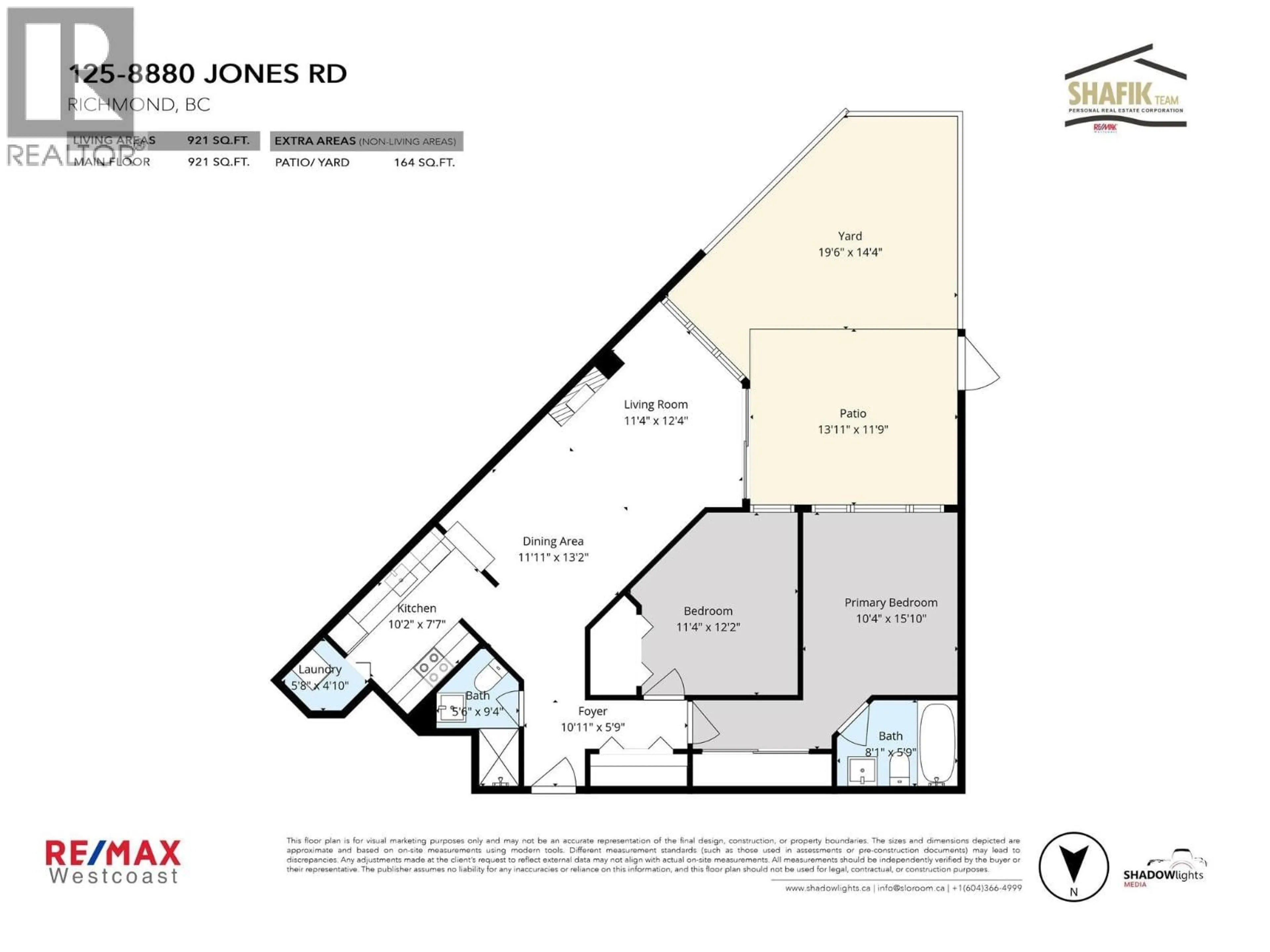 Floor plan for 125 - 8880 JONES ROAD, Richmond British Columbia V6Y3Z1