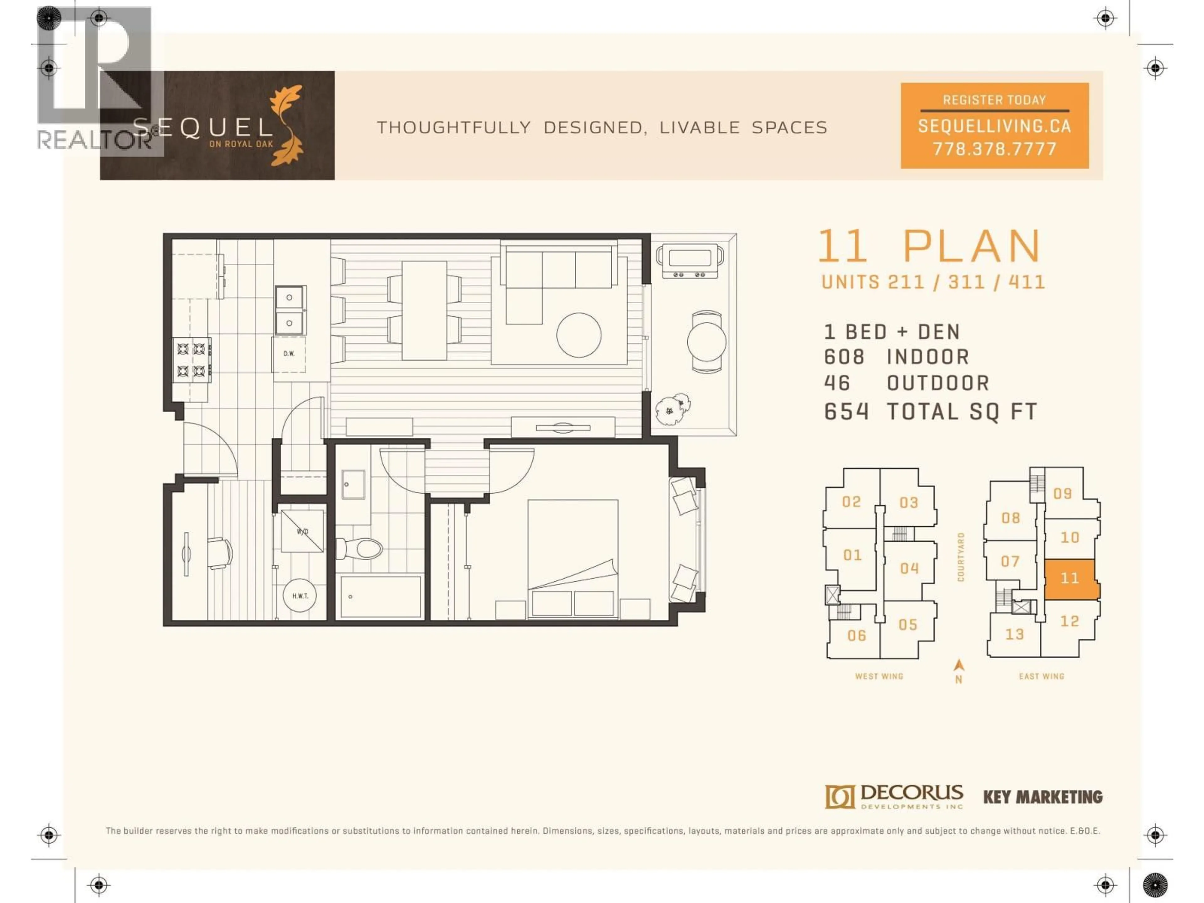Floor plan for 211 - 7727 ROYAL OAK AVENUE, Burnaby British Columbia V5J4K2