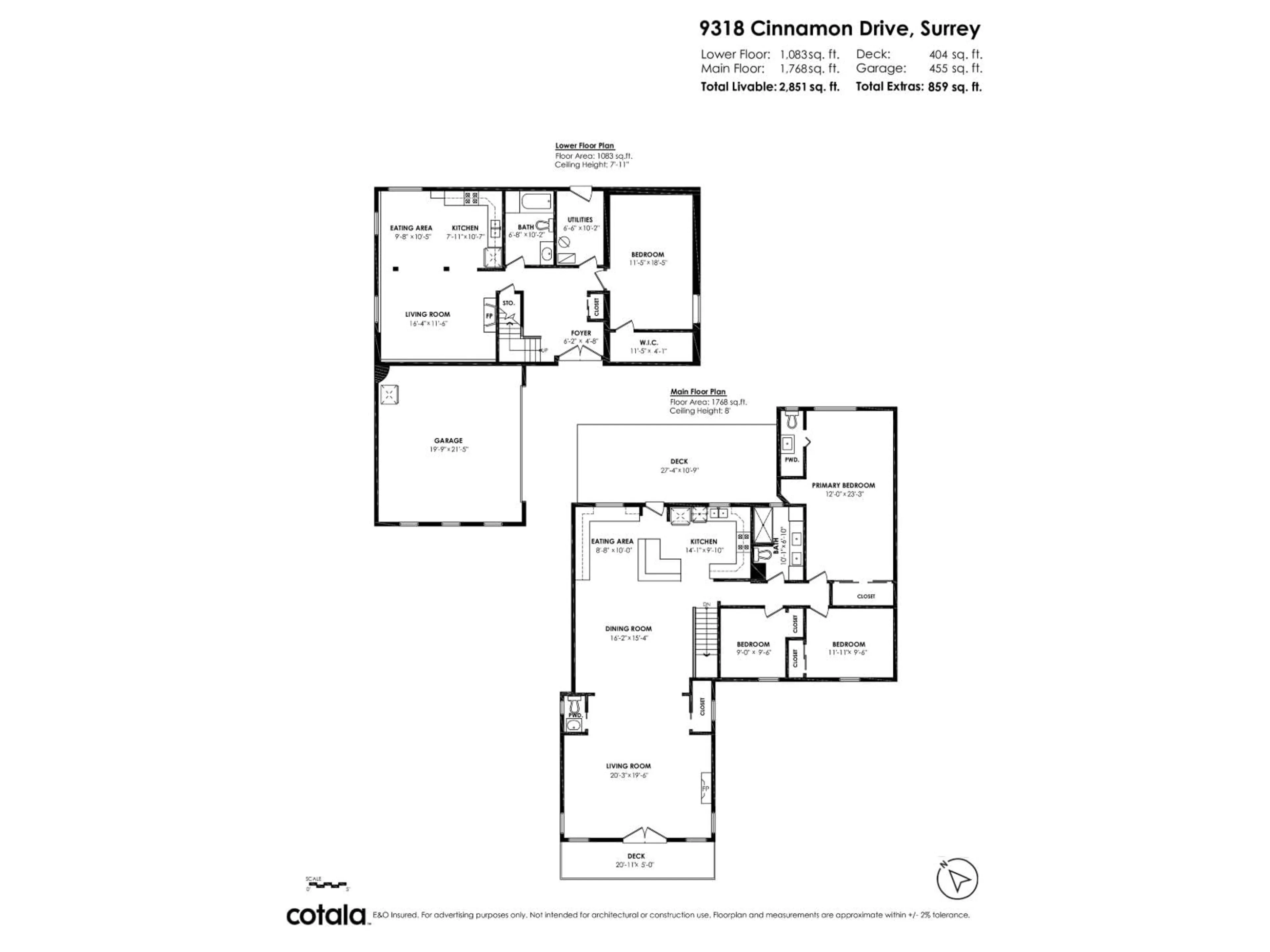 Floor plan for 9318 CINNAMON DRIVE, Surrey British Columbia V3V1V2