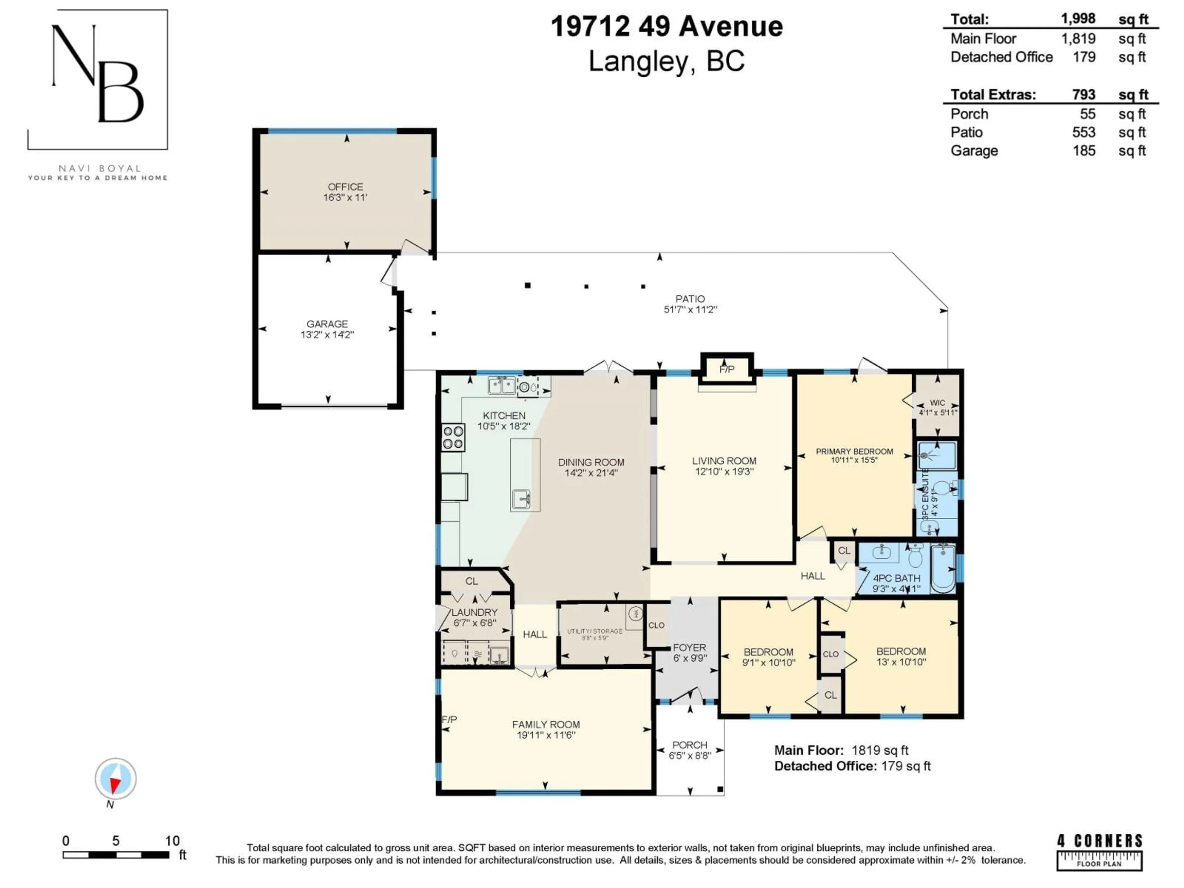Floor plan for 19712 49TH AVENUE, Langley British Columbia V3A3R3