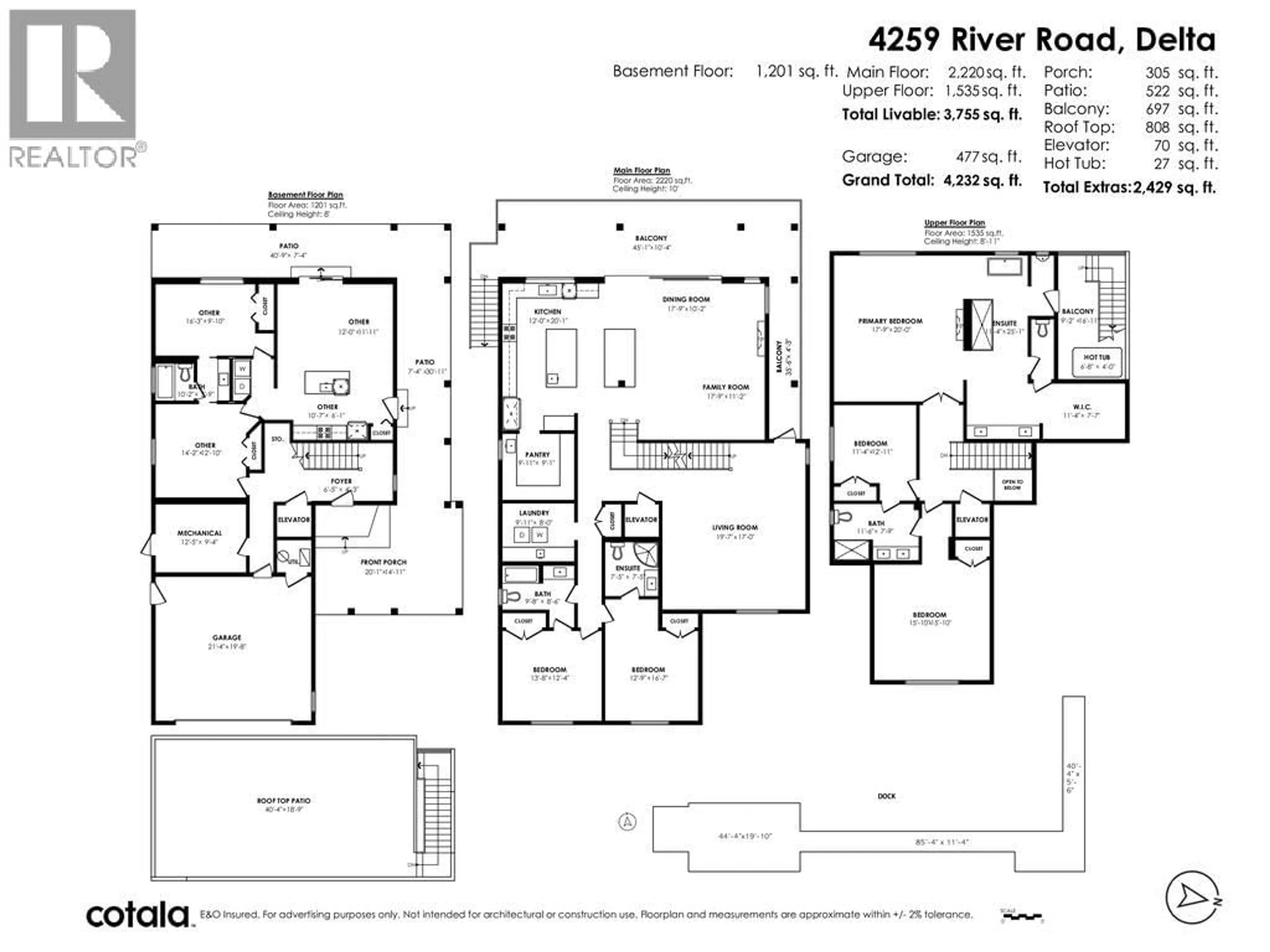 Floor plan for 4259 RIVER ROAD, Delta British Columbia V4K1R9