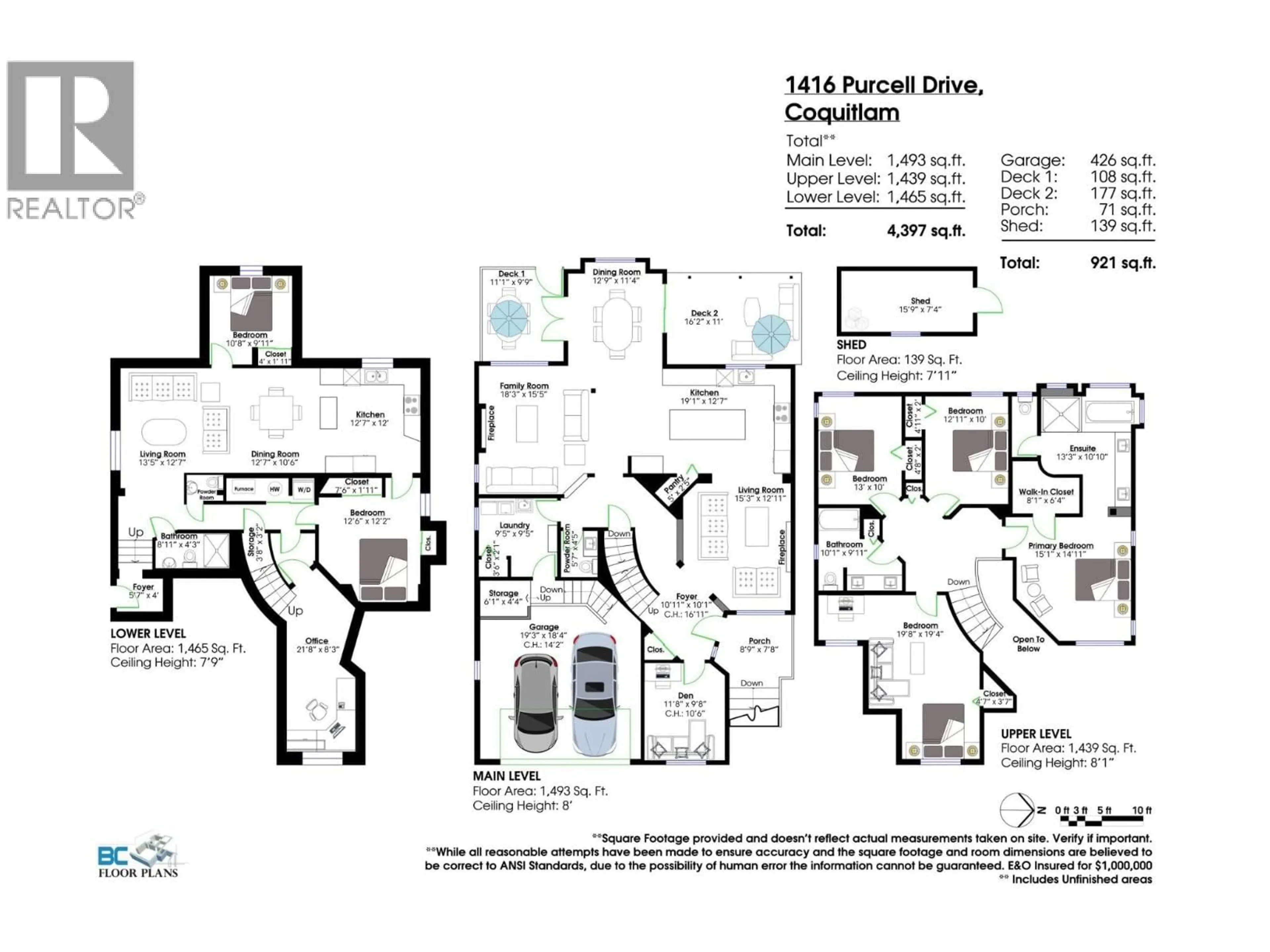 Floor plan for 1416 PURCELL DRIVE, Coquitlam British Columbia V3E2R7