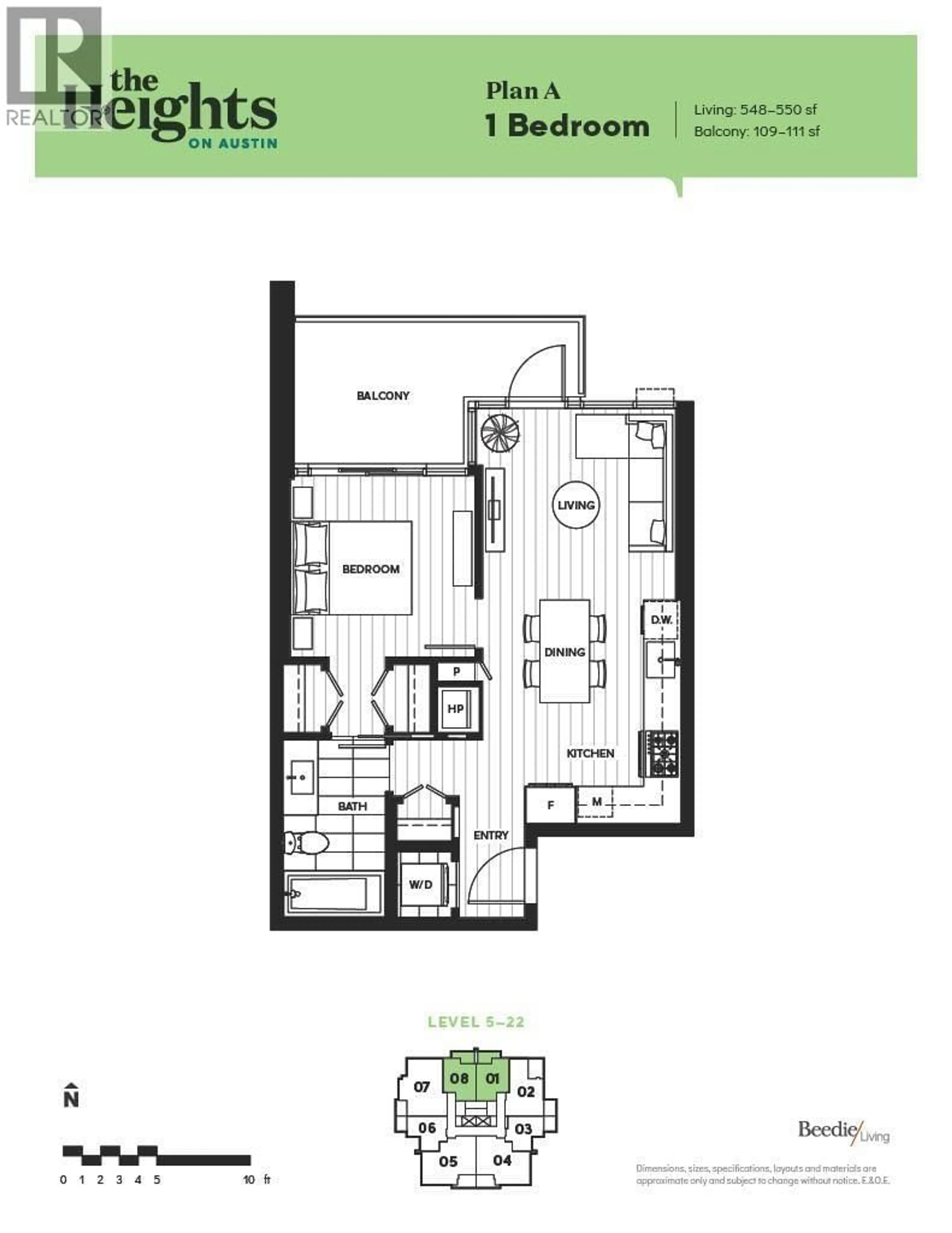 Floor plan for 1008 - 1045 AUSTIN AVENUE, Coquitlam British Columbia V3K0G9