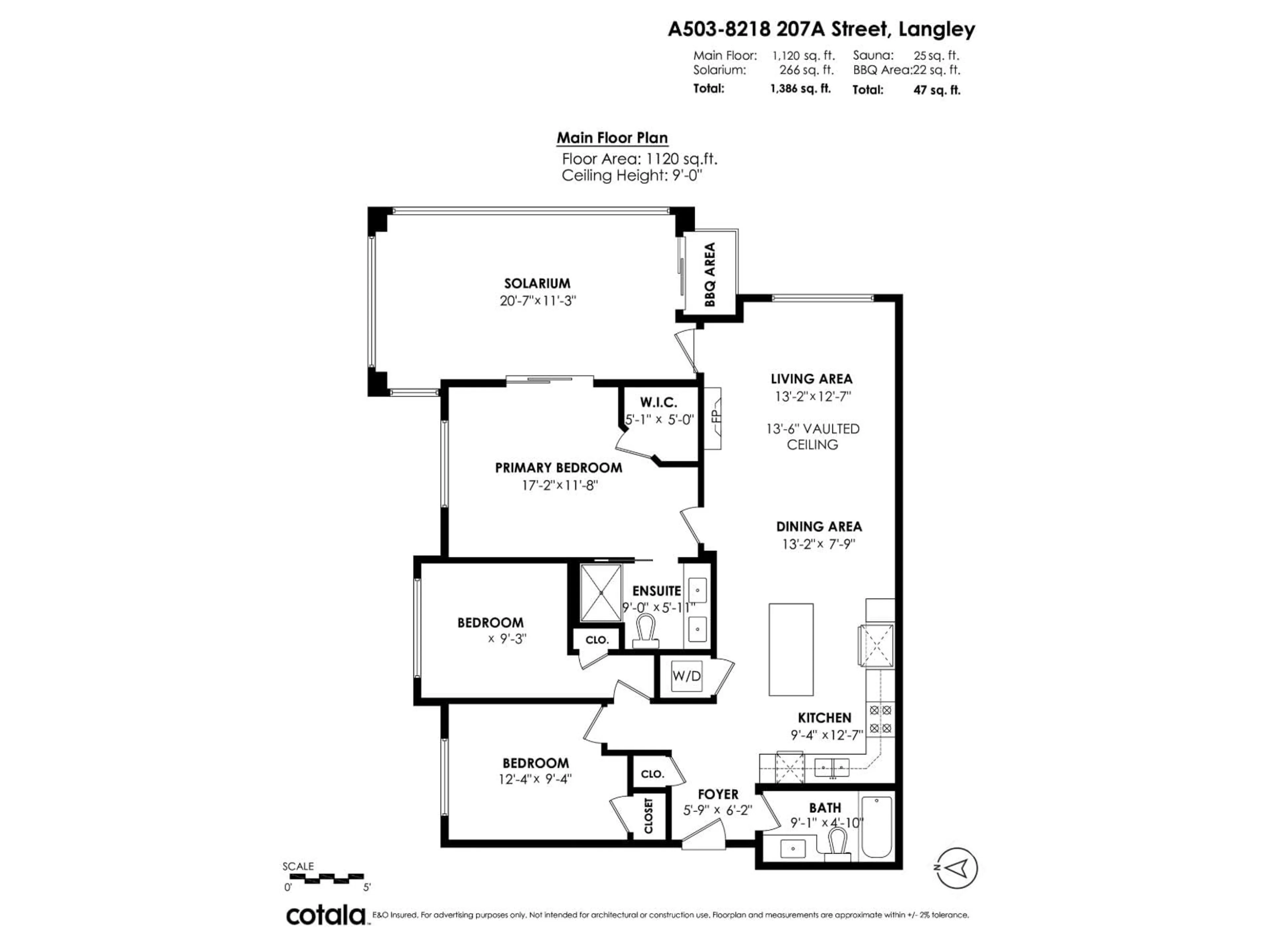 Floor plan for A503 - 8218 207A STREET, Langley British Columbia V2Y0X9