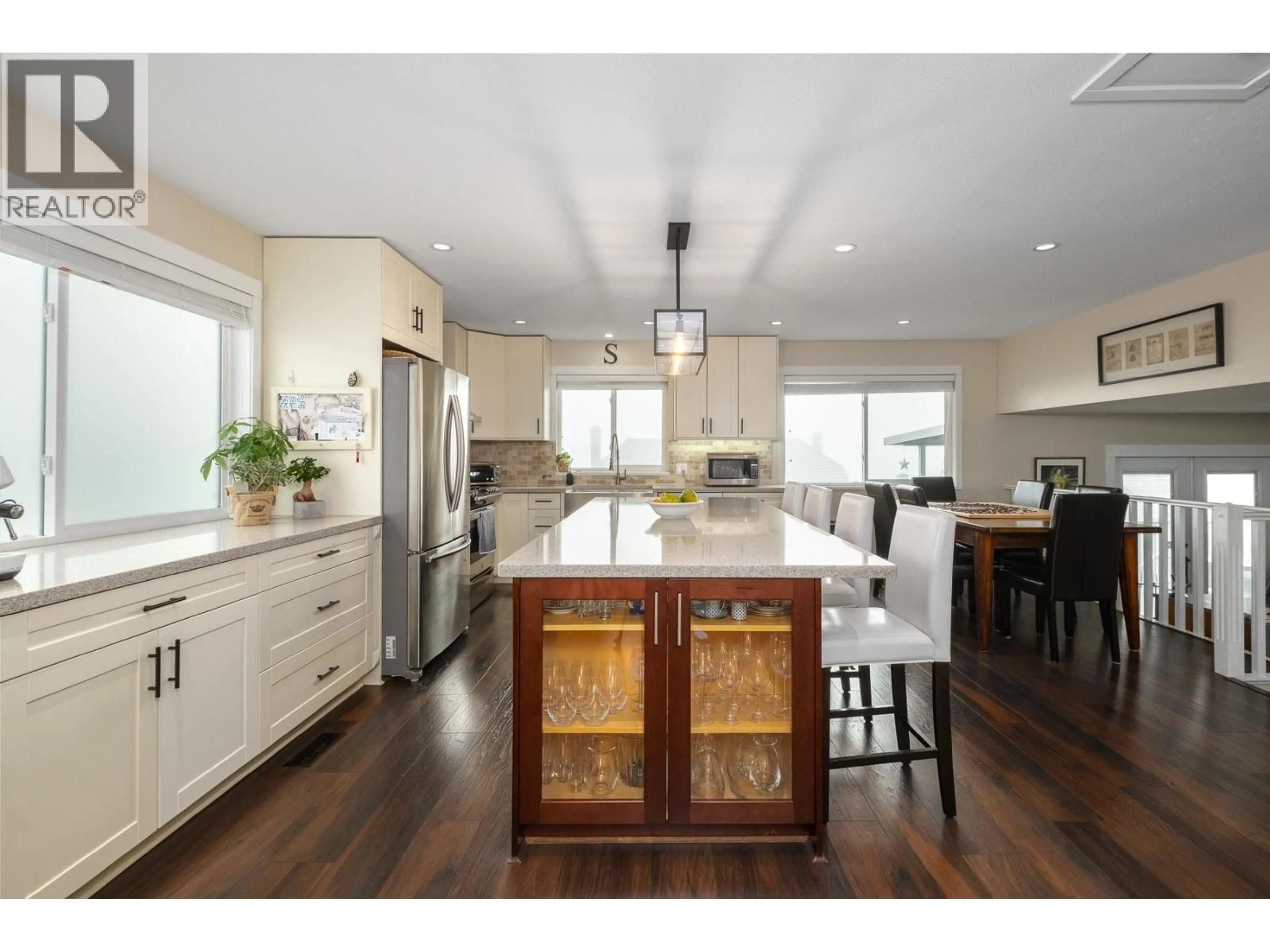 Open concept kitchen, wood/laminate floor for 459 CARIBOO CRESCENT, Coquitlam British Columbia V3C4X6