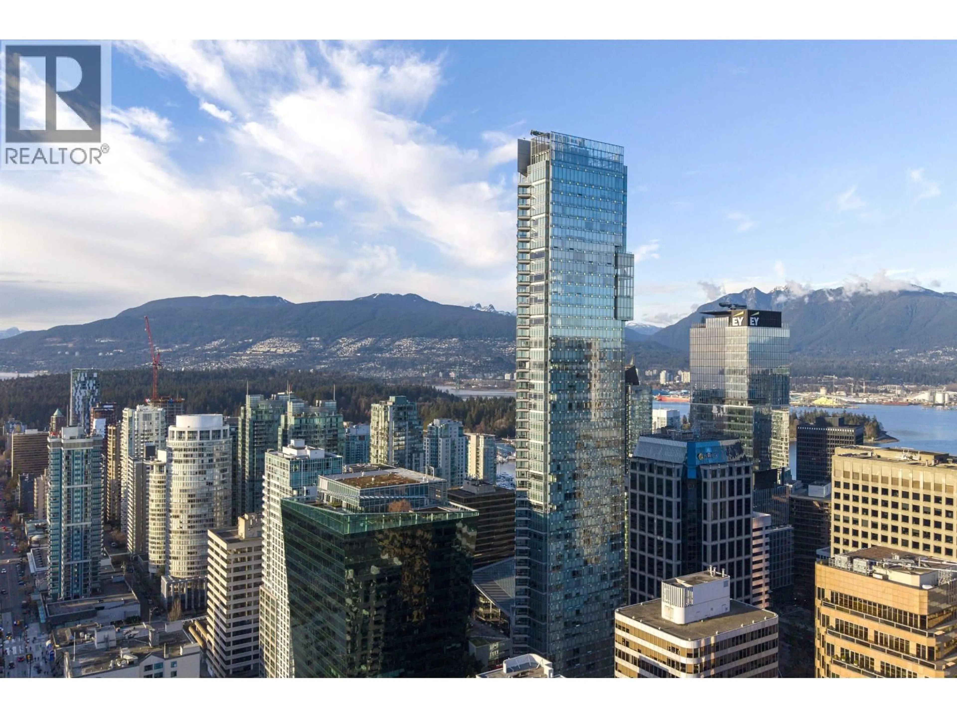 A pic from outside/outdoor area/front of a property/back of a property/a pic from drone, city buildings view from balcony for 3308 - 1111 ALBERNI STREET, Vancouver British Columbia V6E4V2