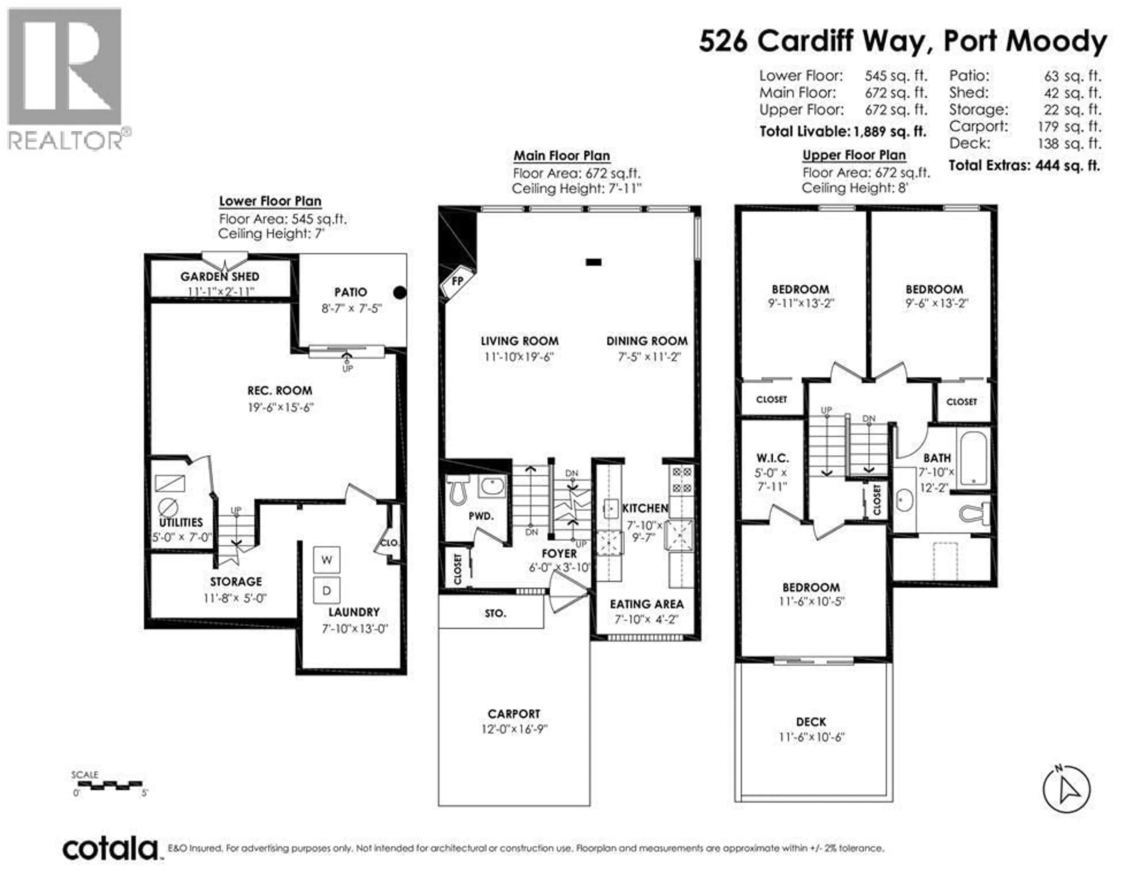 Floor plan for 526 CARDIFF WAY, Port Moody British Columbia V3H3T1
