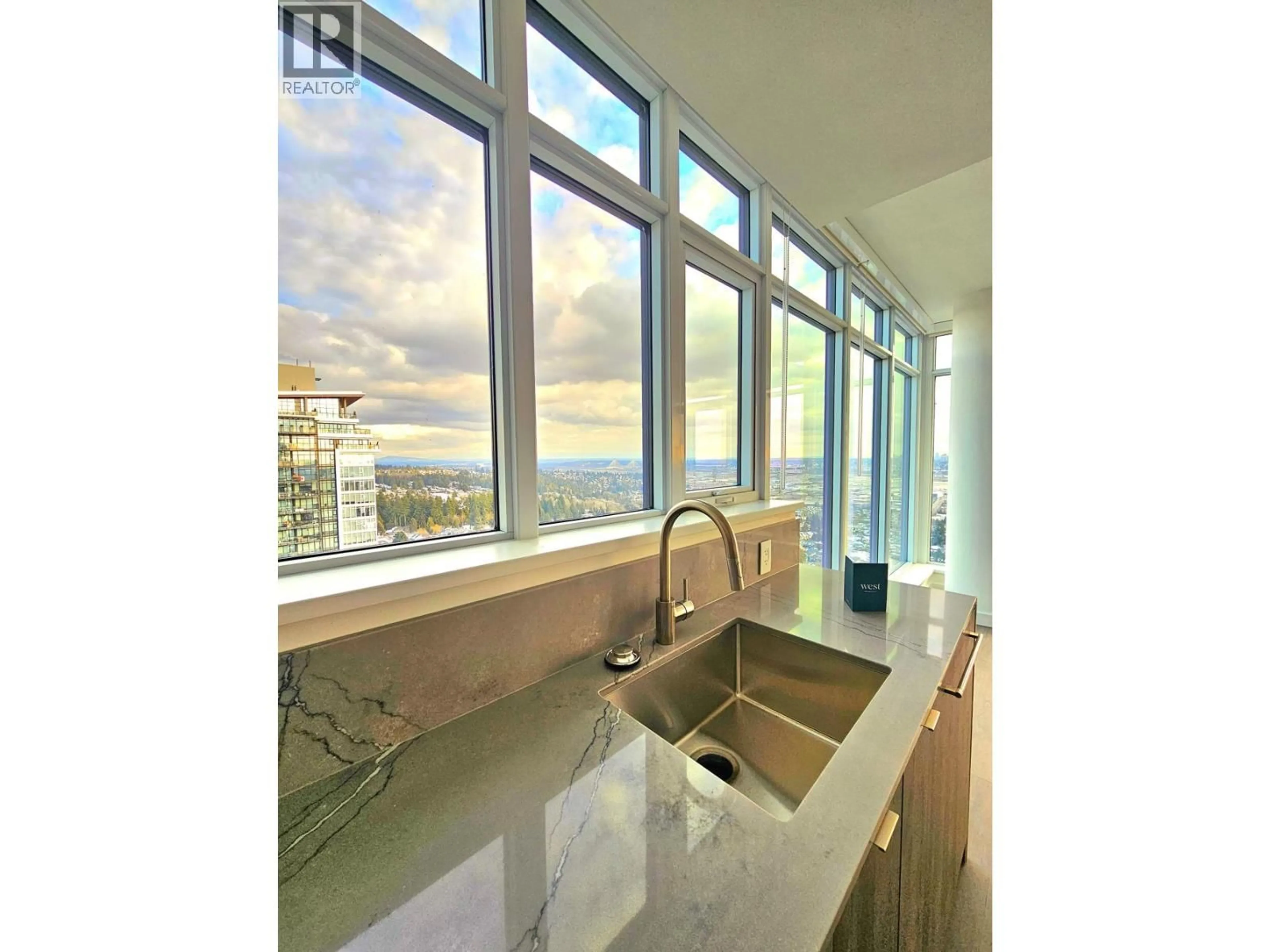 Contemporary kitchen, ceramic/tile floor for 2102 - 505 NELSON STREET, Coquitlam British Columbia V3J0R5