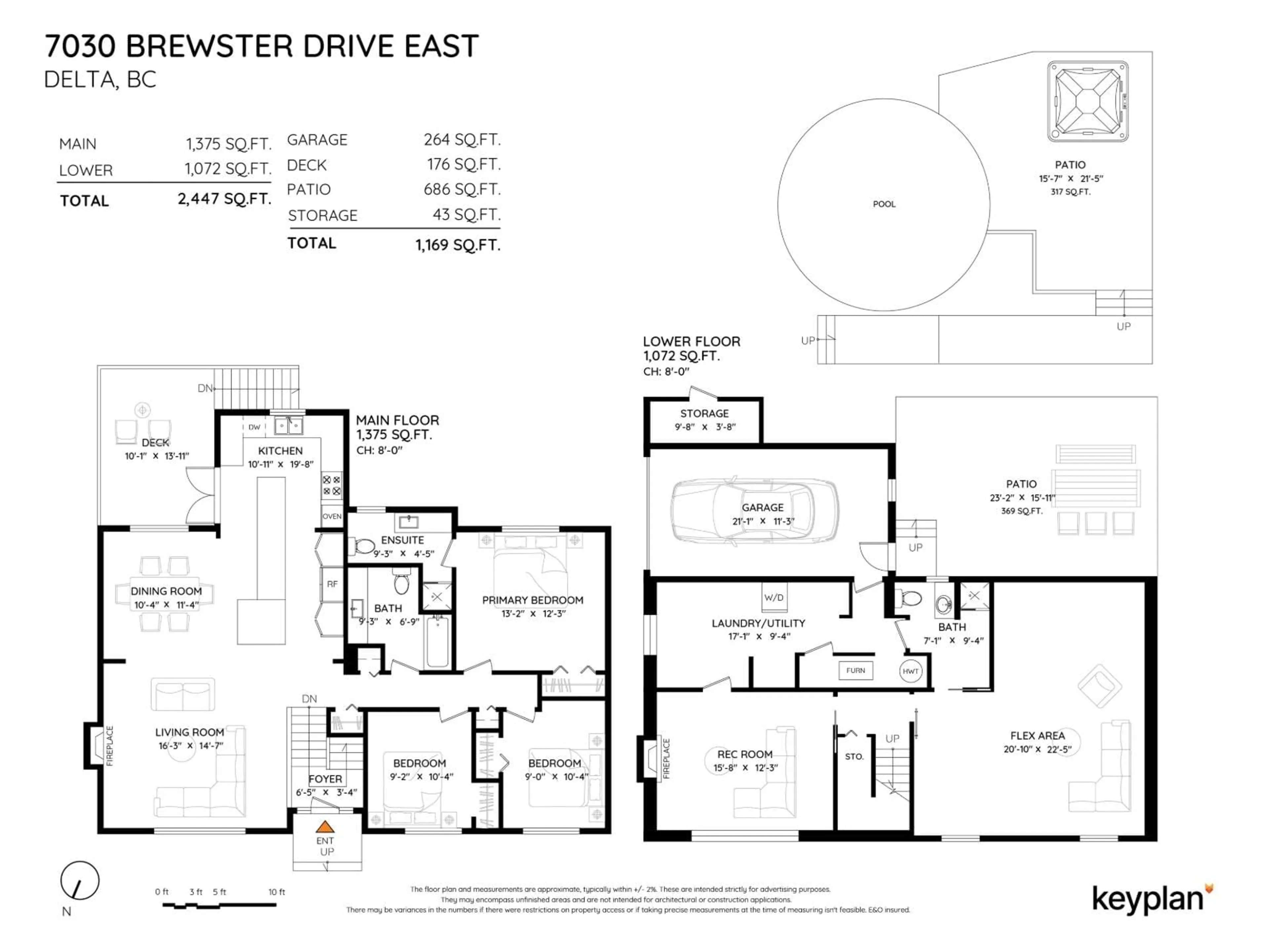 Floor plan for 7030 BREWSTER DRIVE EAST, Delta British Columbia V4E1V6
