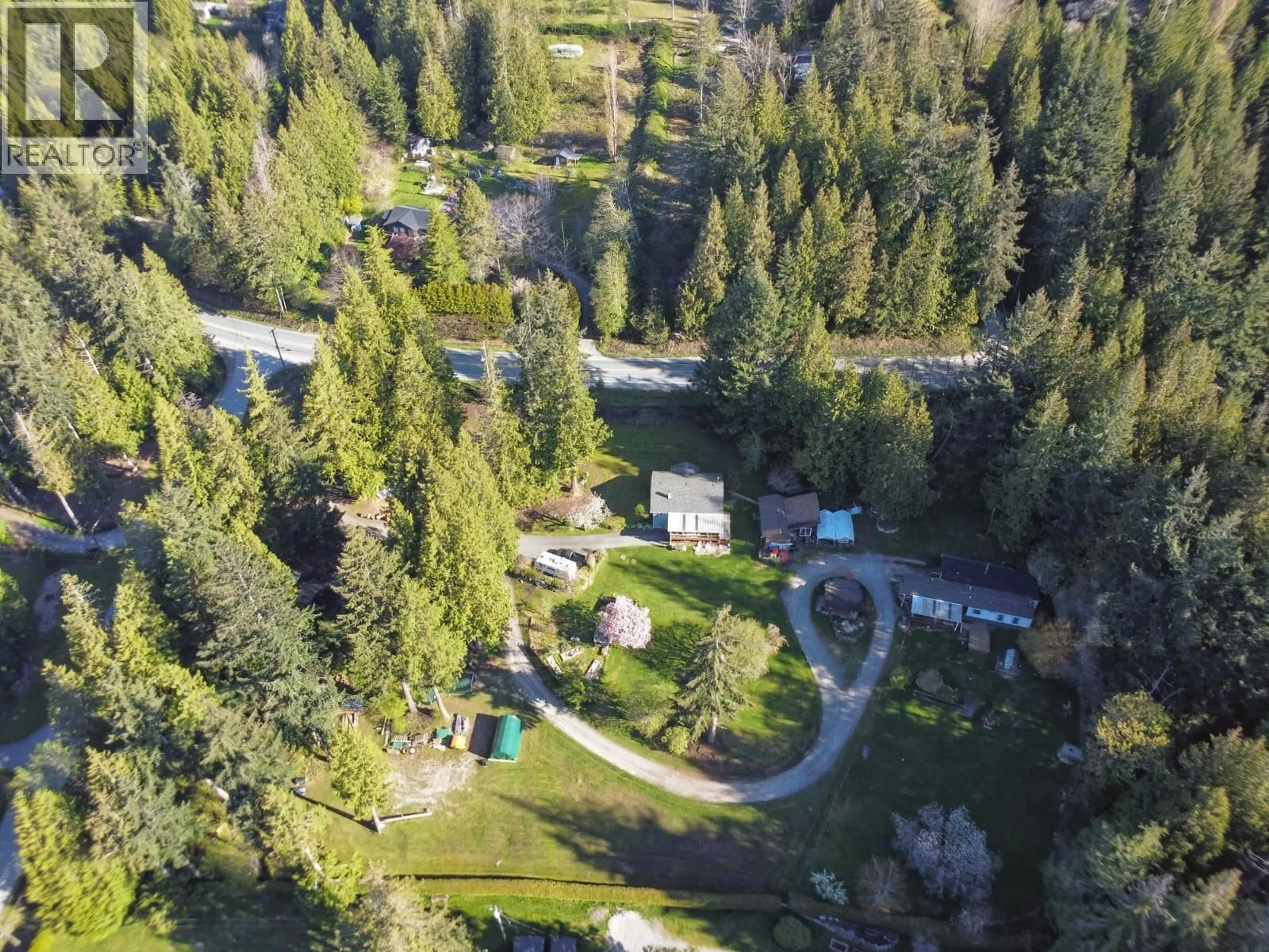 A pic from outside/outdoor area/front of a property/back of a property/a pic from drone, forest/trees view for 1106 A & B GLADWIN TRAIL ROAD, Roberts Creek British Columbia V0N2W4