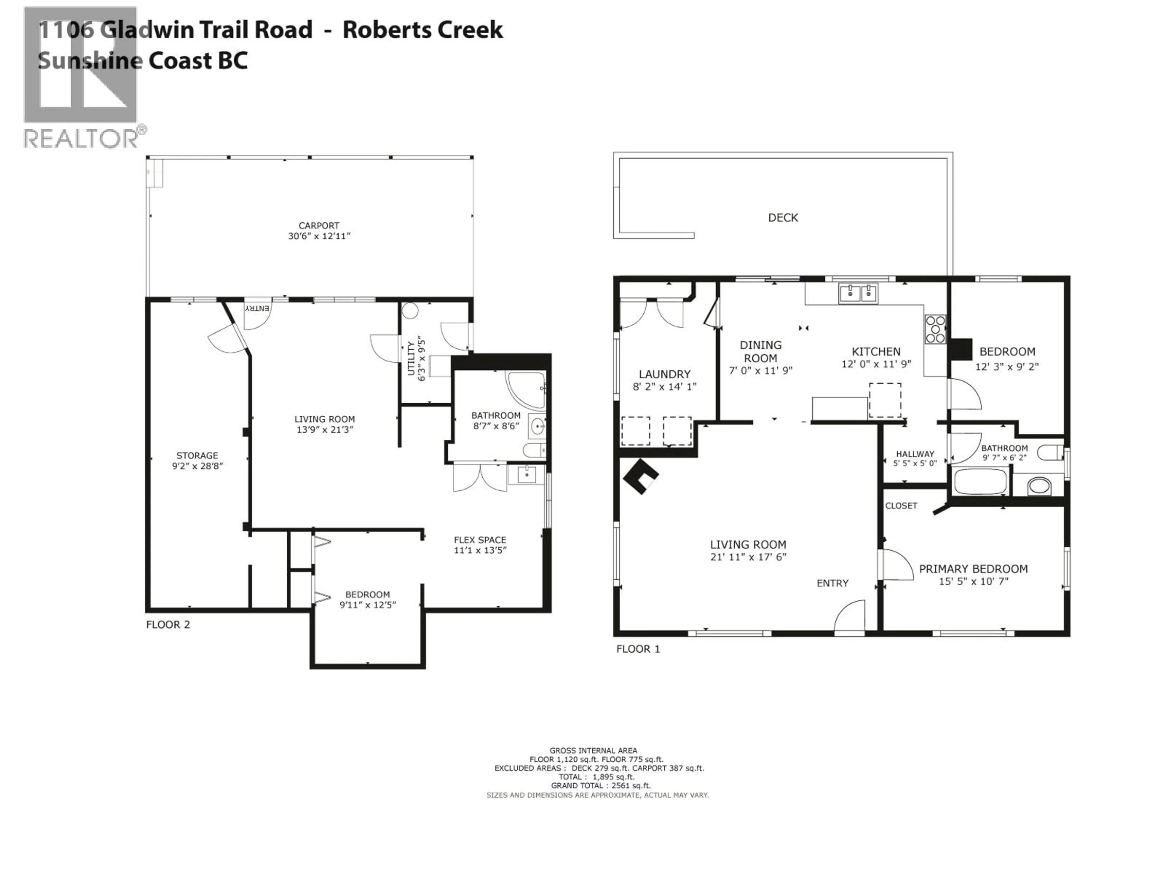 Floor plan for 1106 A & B GLADWIN TRAIL ROAD, Roberts Creek British Columbia V0N2W4
