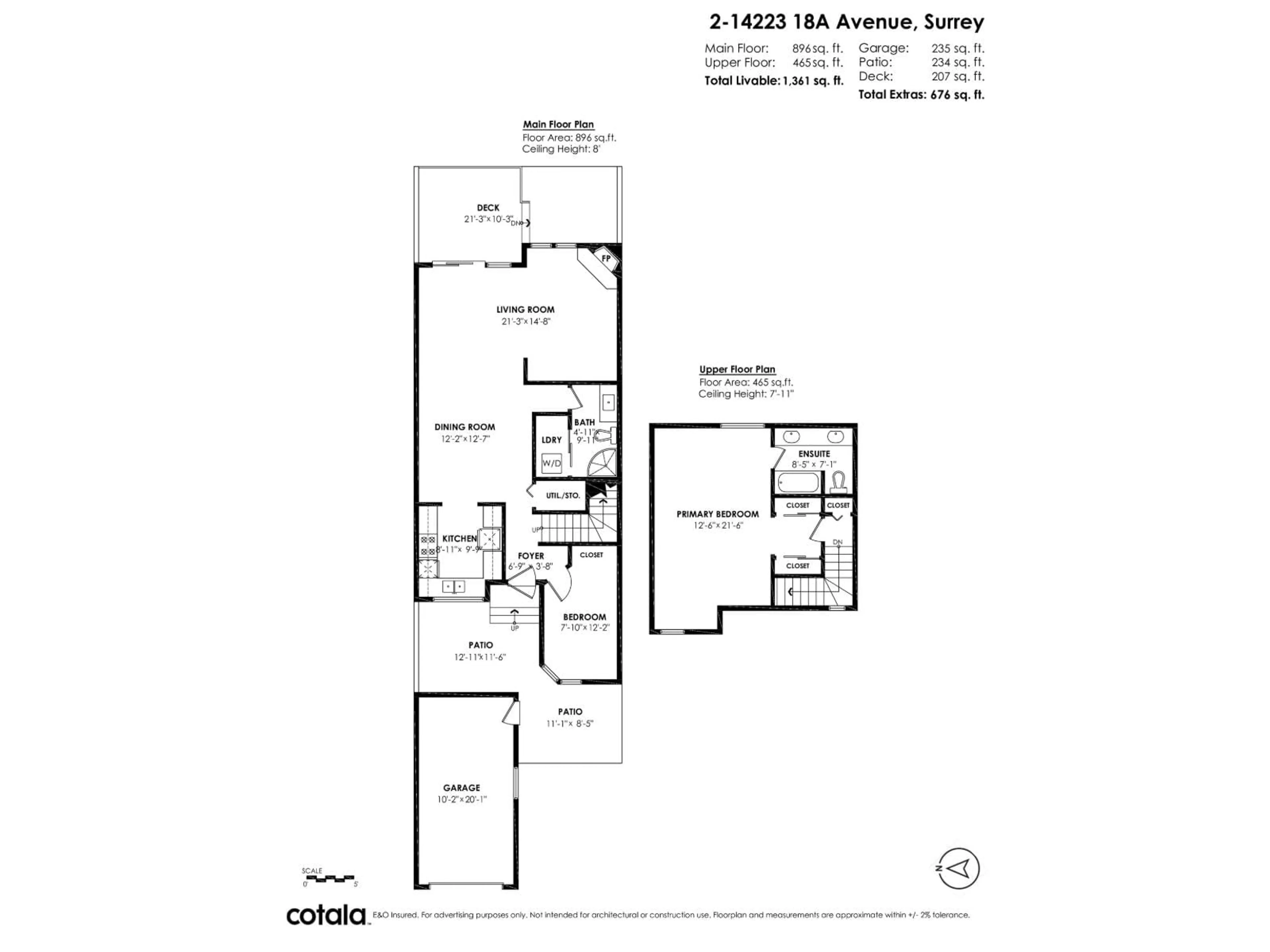 Floor plan for 2 - 14223 18A AVENUE, Surrey British Columbia V4A7N8