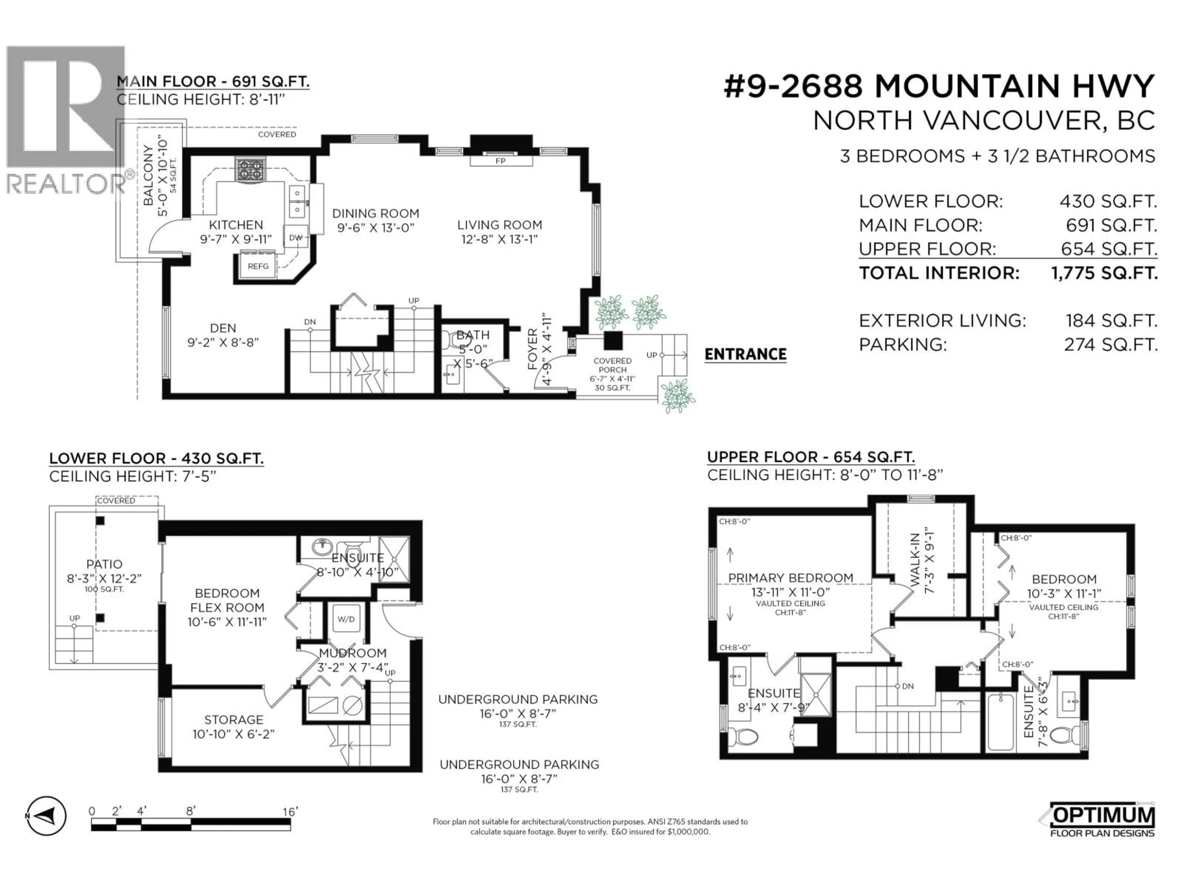 Floor plan for 9 - 2688 MOUNTAIN HIGHWAY, North Vancouver British Columbia V7J2N5