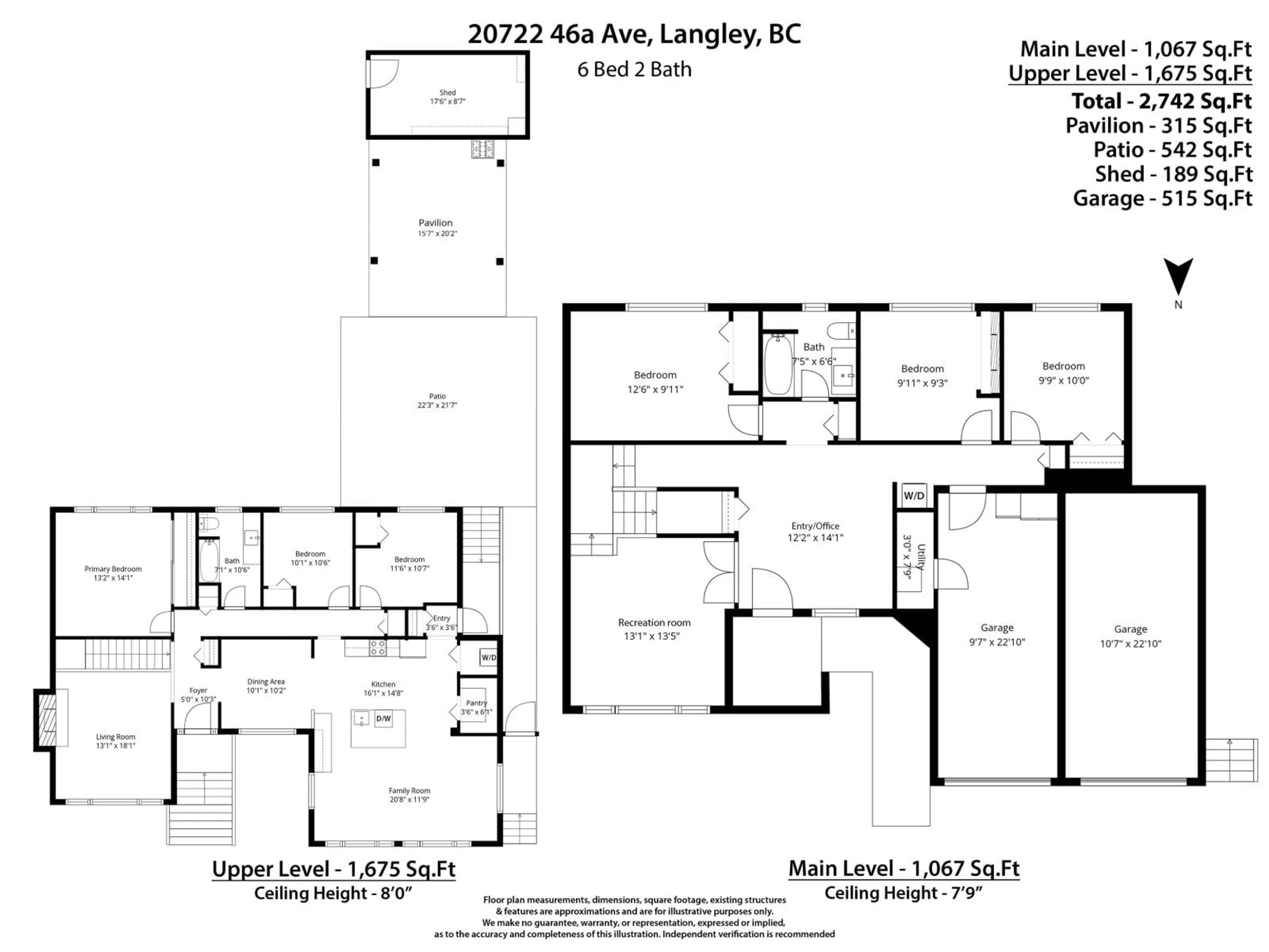 Floor plan for 20722 46A AVENUE, Langley British Columbia V3A3J9