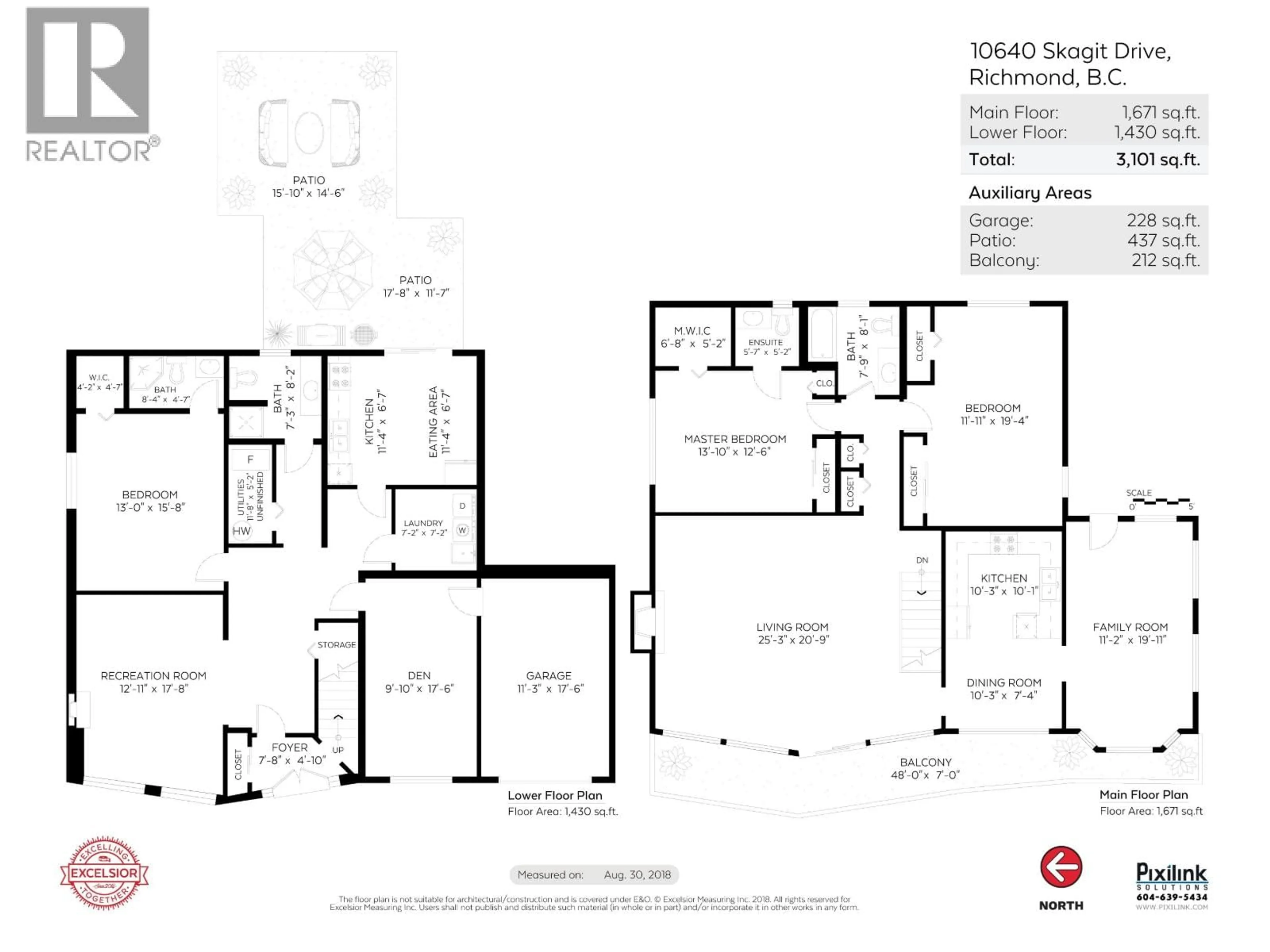 Floor plan for 10640 SKAGIT DRIVE, Richmond British Columbia V7E2A2