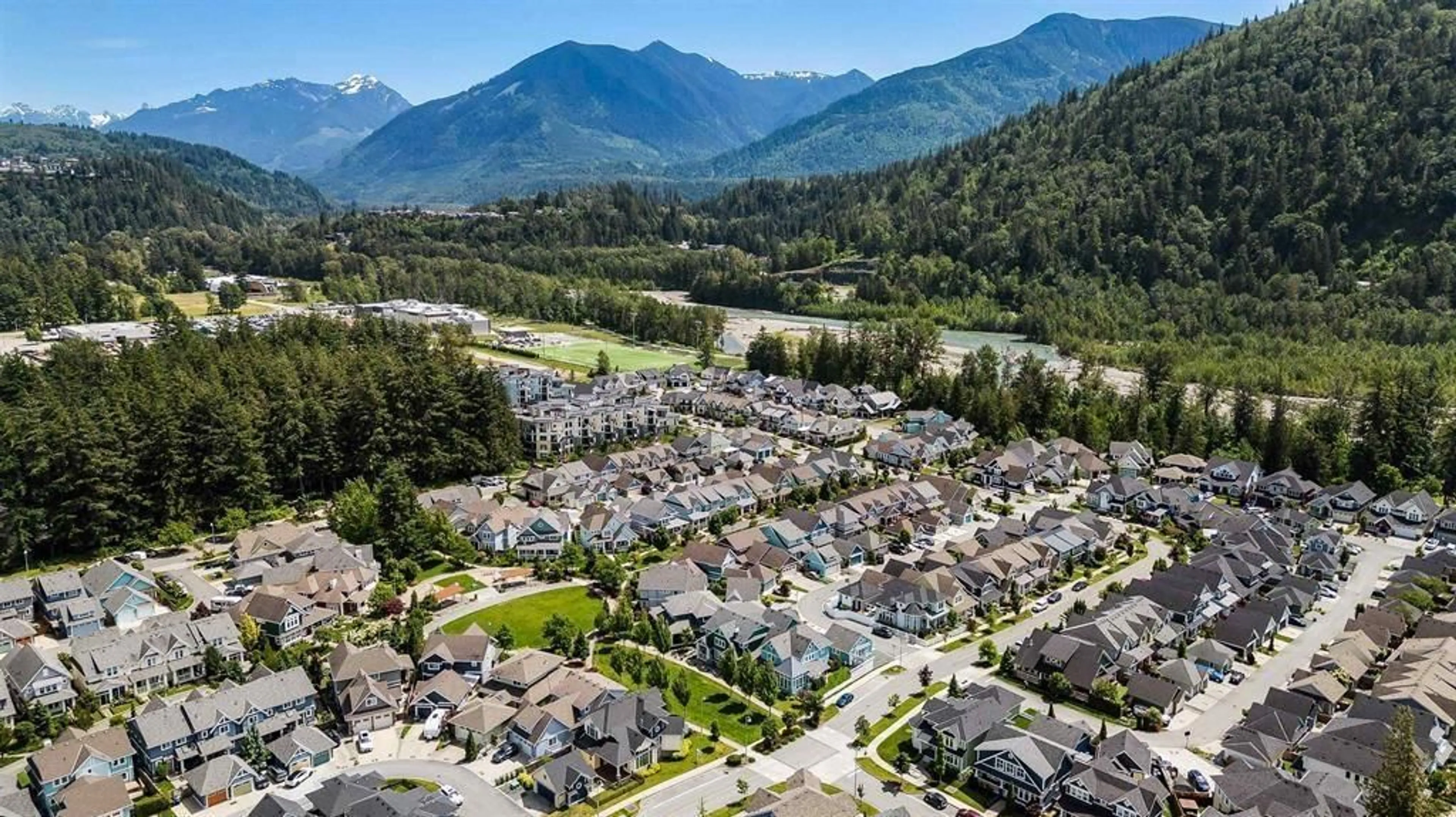 A pic from outside/outdoor area/front of a property/back of a property/a pic from drone, mountain view for 5497 SOCKEYE LANE, Chilliwack British Columbia V2R0X7