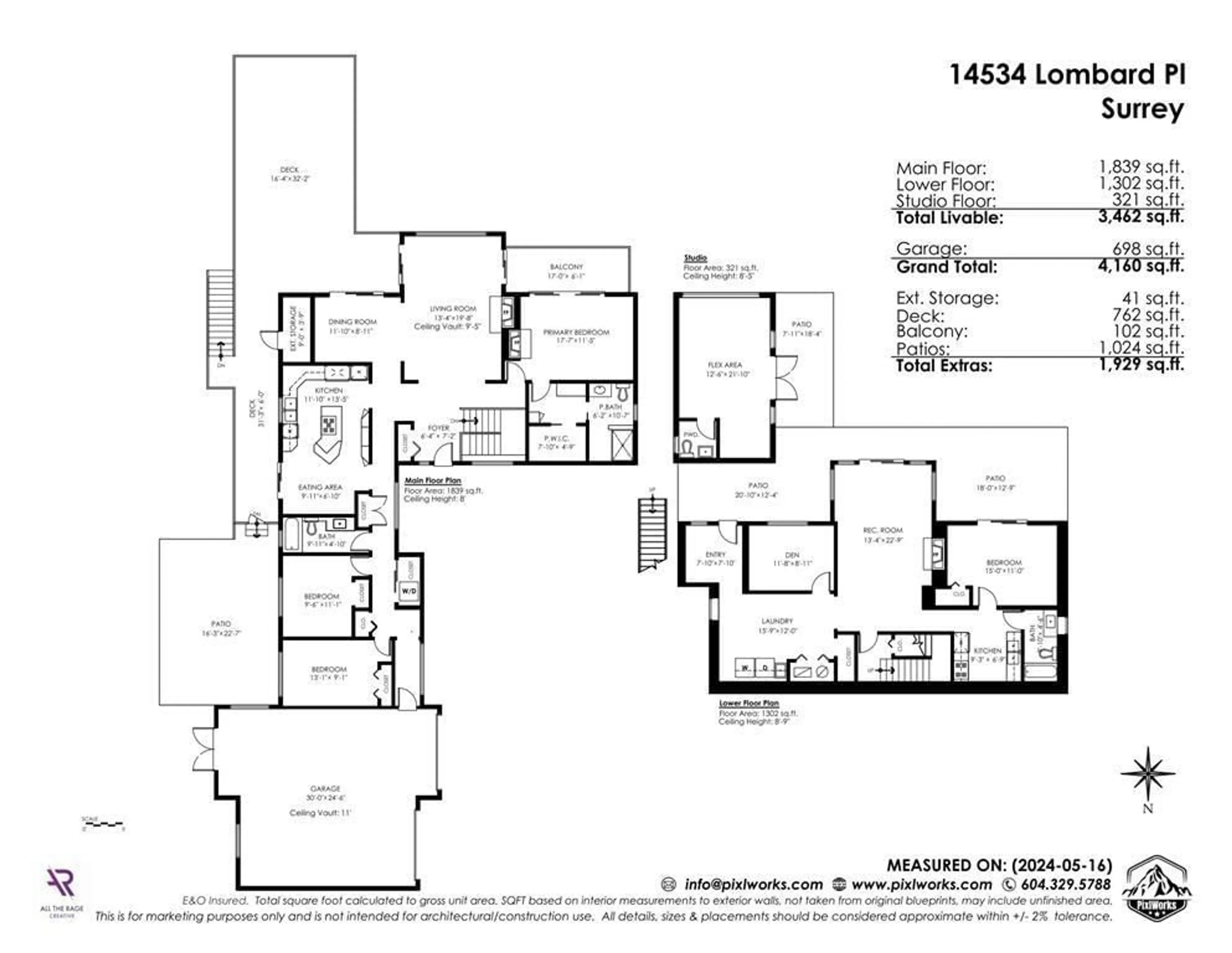 Floor plan for 14534 LOMBARD PLACE, Surrey British Columbia V3X1B5