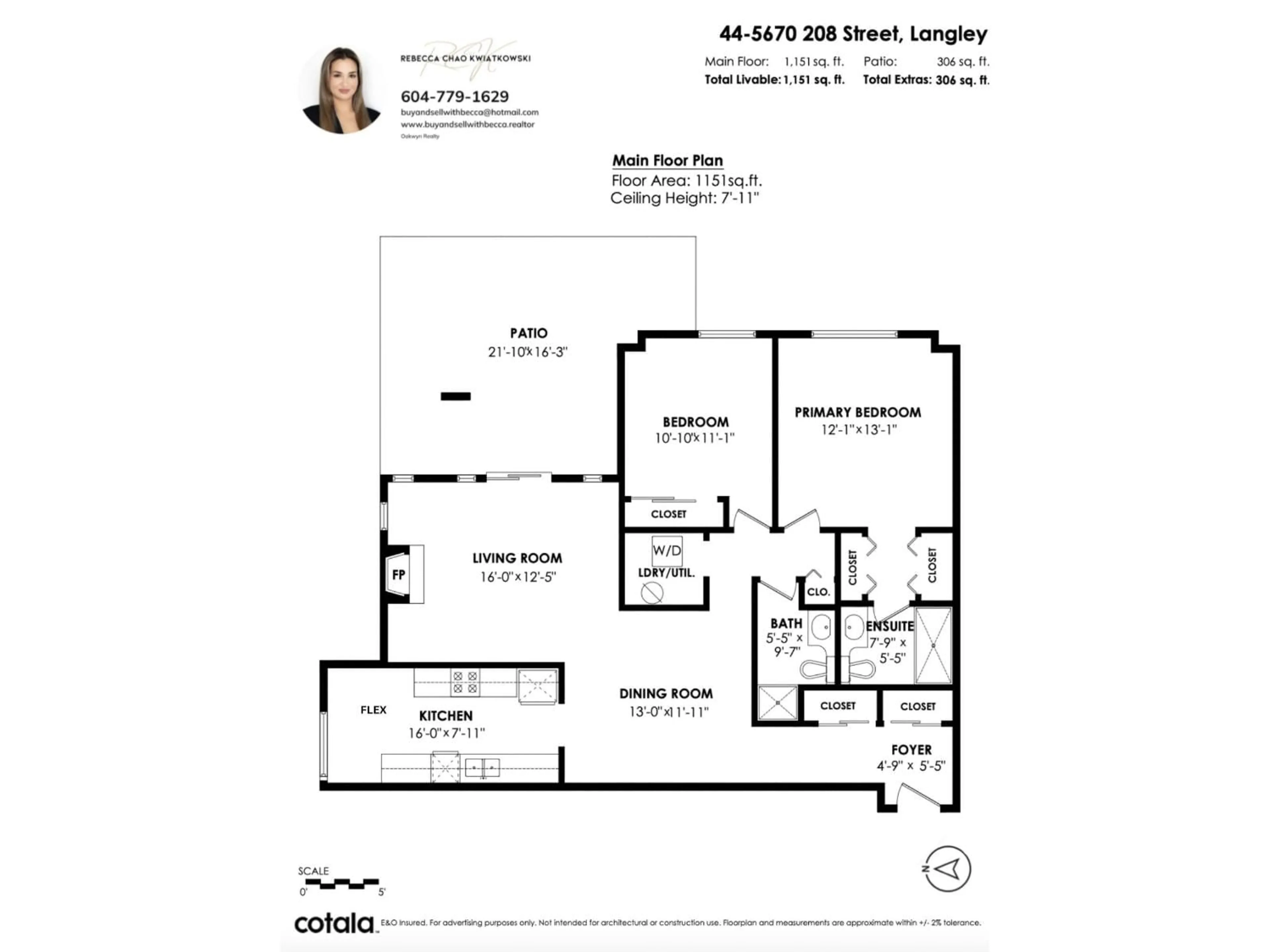 Floor plan for 44 - 5670 208 STREET, Langley British Columbia V3A8G4