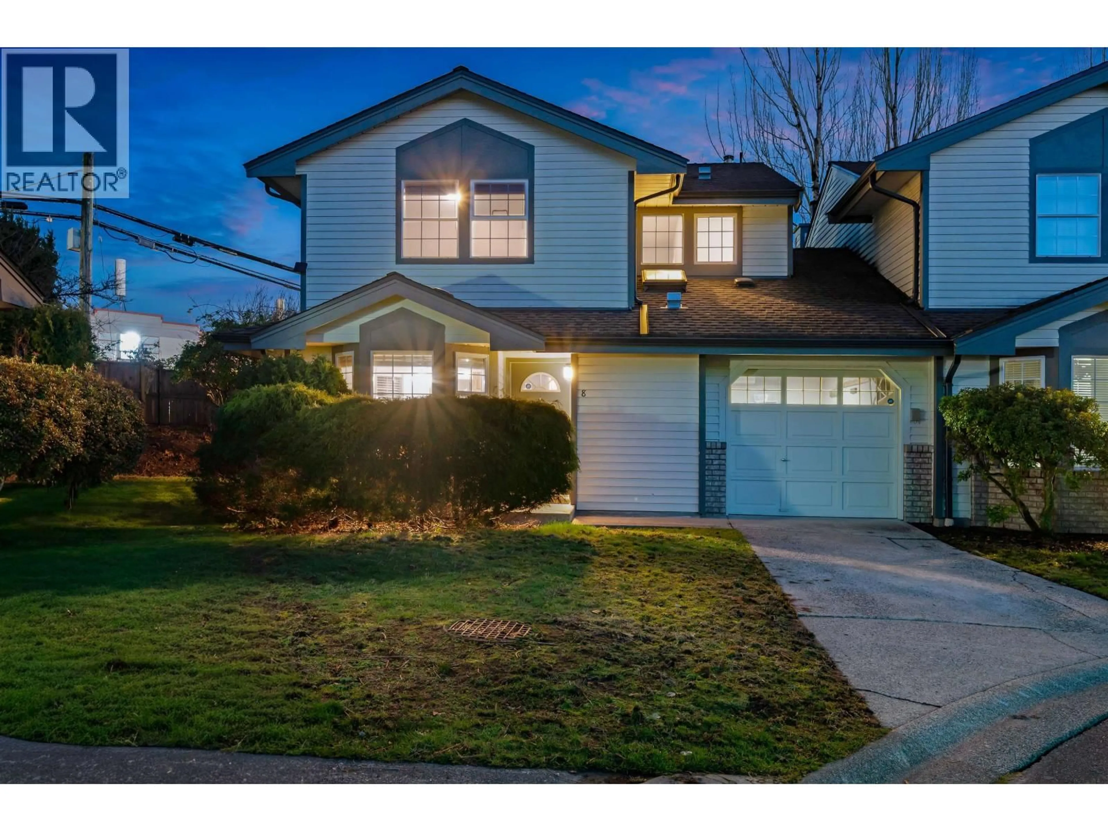 Home with vinyl exterior material, street for 8 - 11580 BURNETT STREET, Maple Ridge British Columbia V2X0Y1