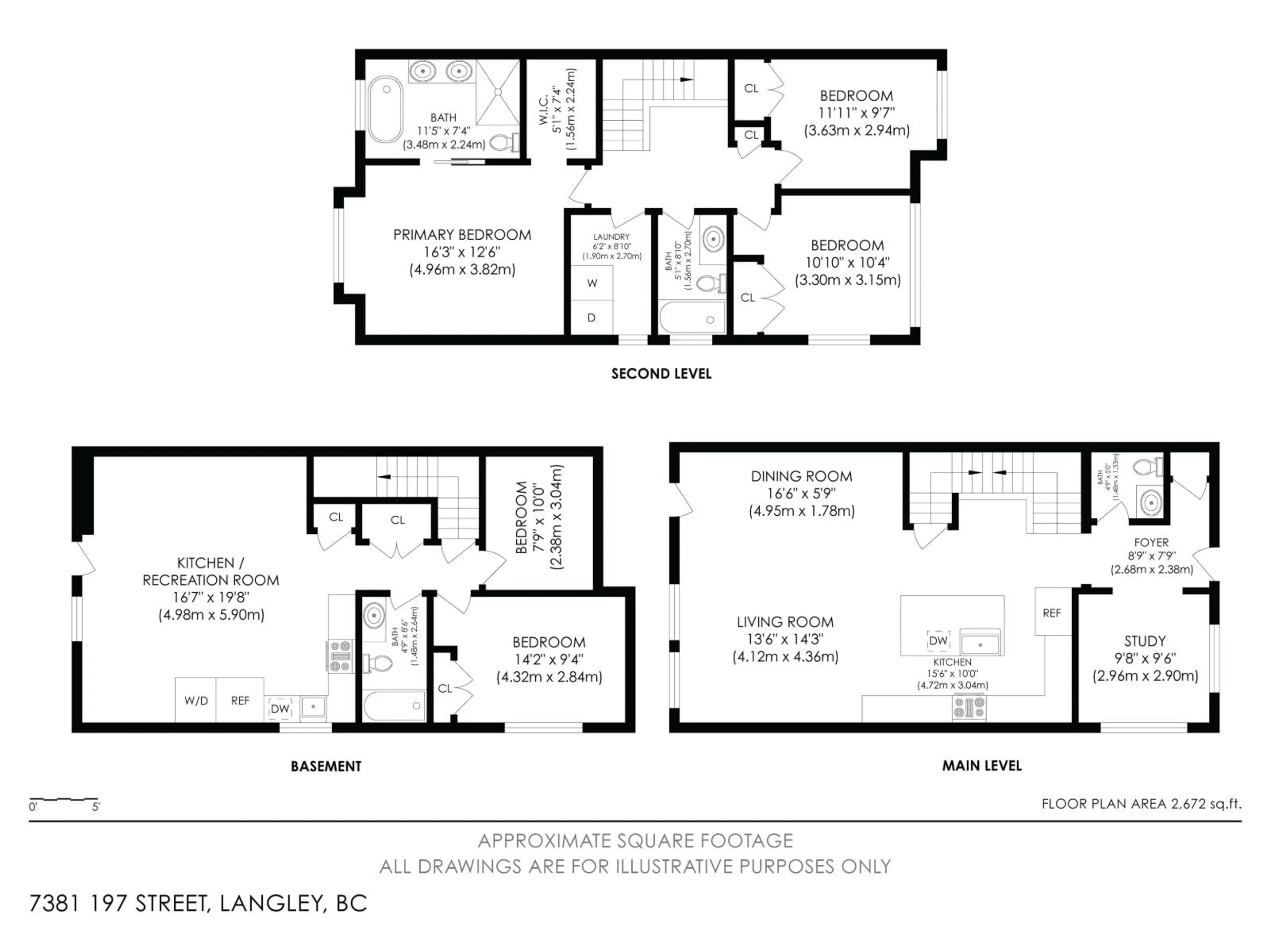 Floor plan for 7381 197 STREET, Langley British Columbia V2Y3R5